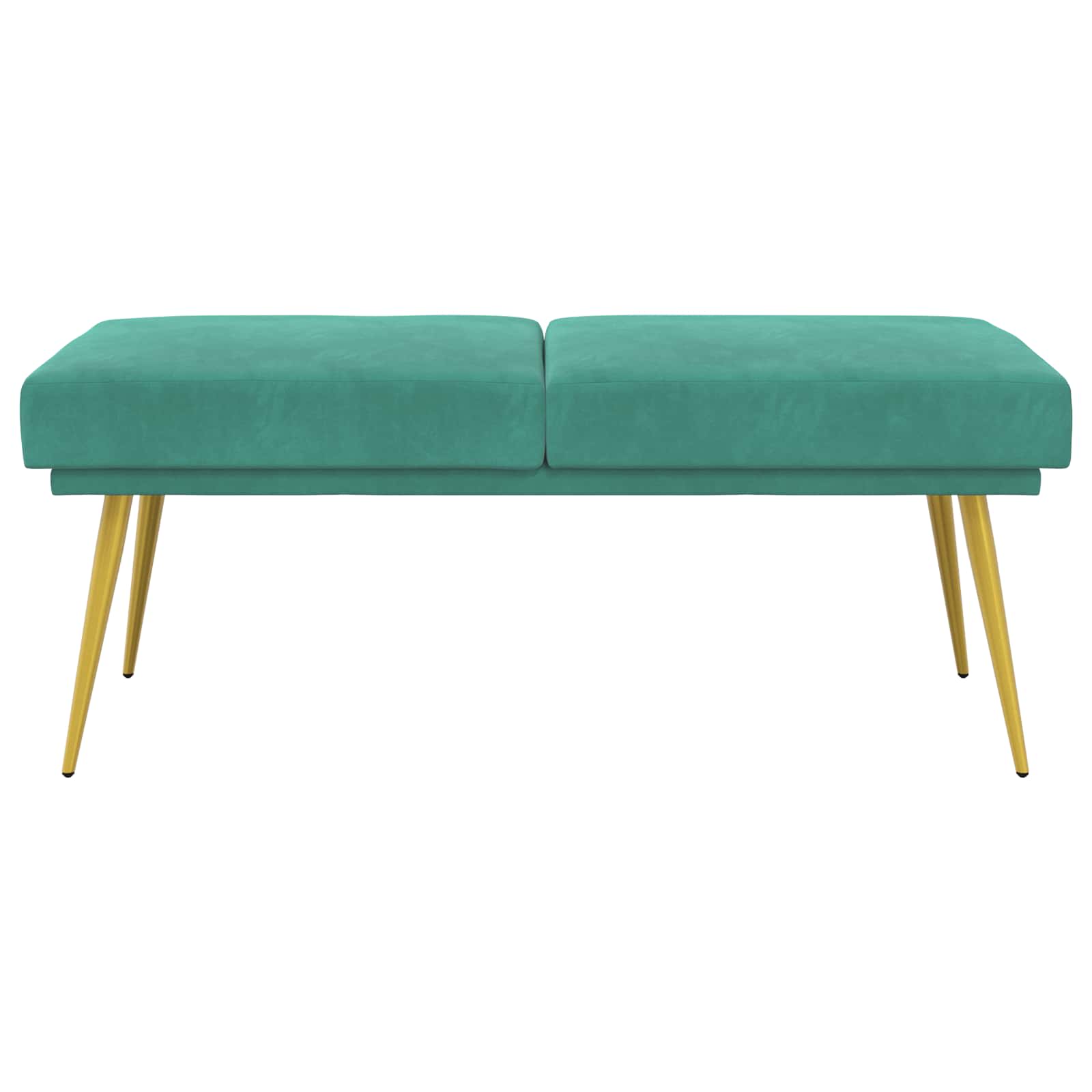 Banc à double couche Turquoise 120 x 45 x 46 cm Velours - XIOS