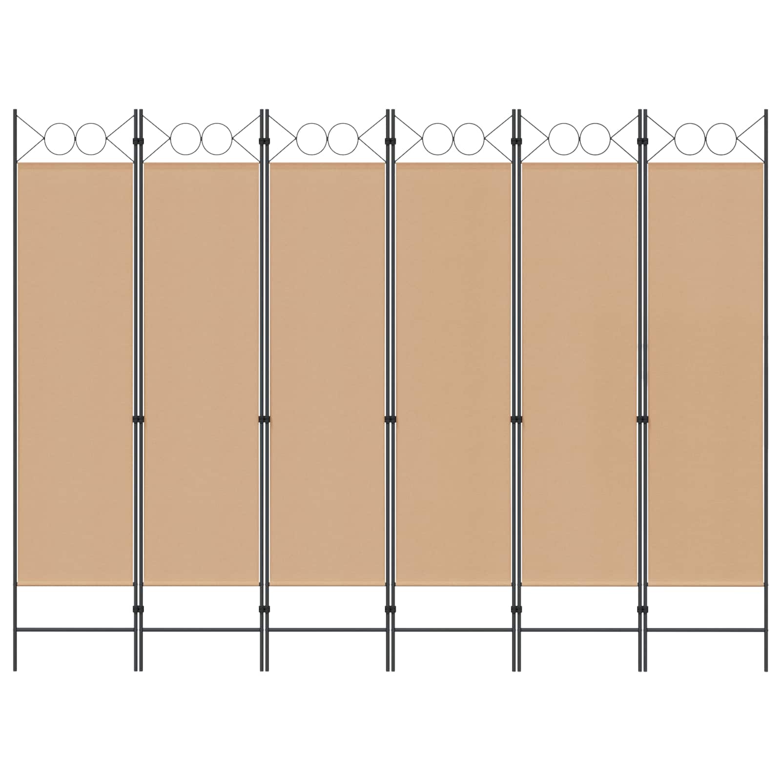 Paravent à 6 panneaux Beige 240 x 180 cm Tissu - XIOS