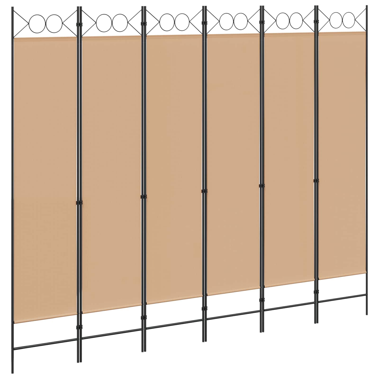 Paravent à 6 panneaux Beige 240 x 200 cm Tissu - XIOS