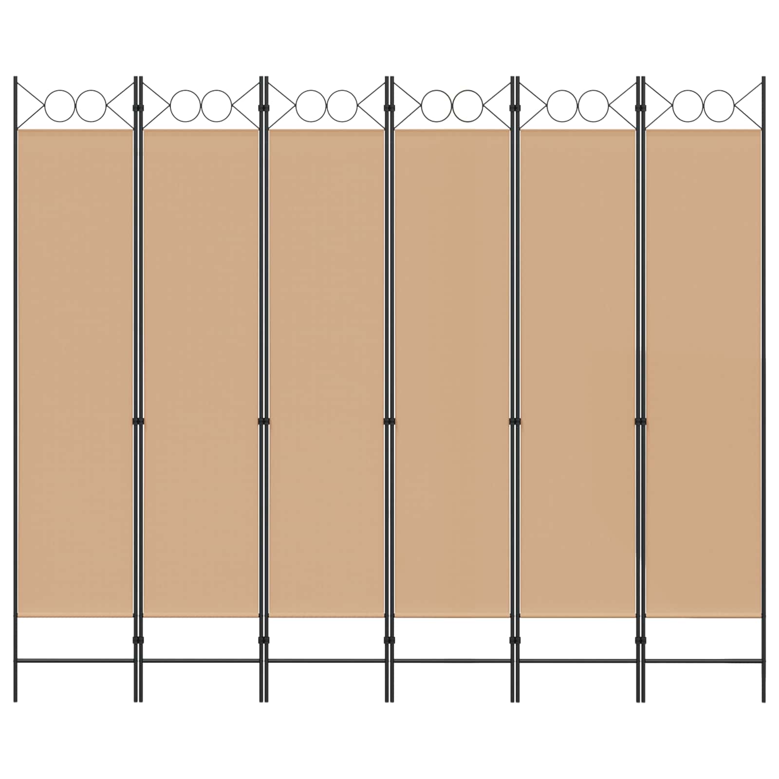 Paravent à 6 panneaux Beige 240 x 200 cm Tissu - XIOS