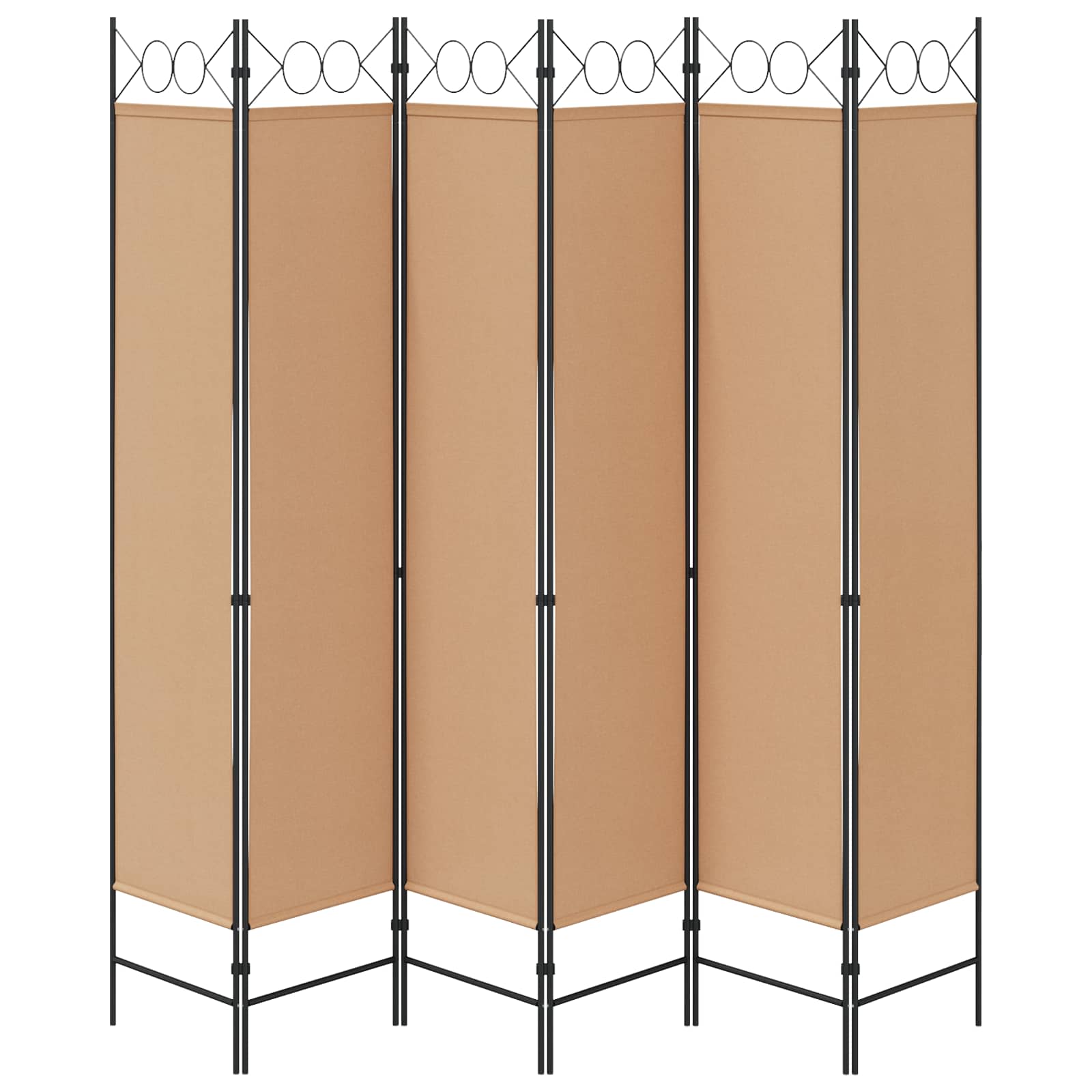 Paravent à 6 panneaux Beige 240 x 200 cm Tissu - XIOS