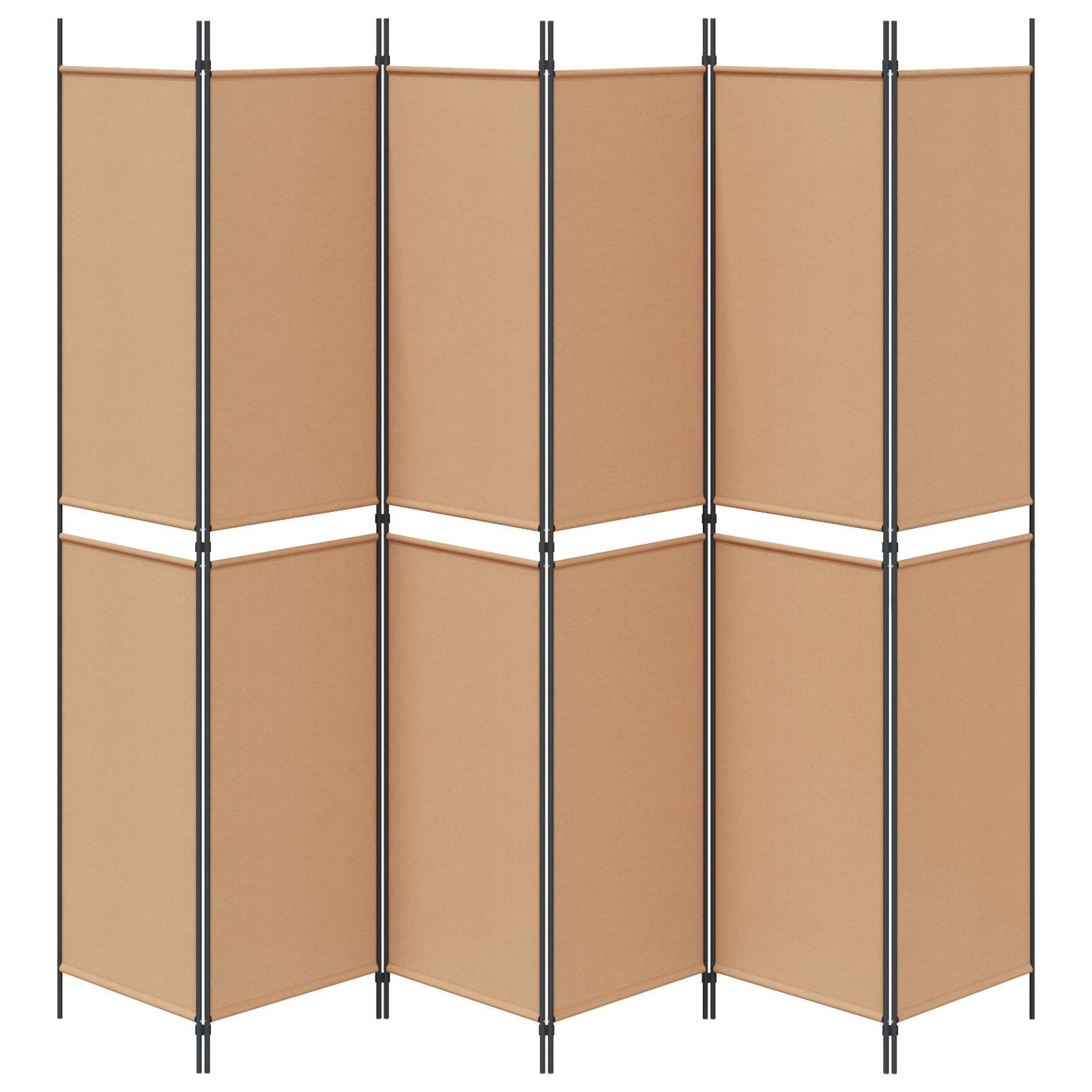 Paravent à 6 panneaux Beige 300 x 220 cm Tissu - XIOS