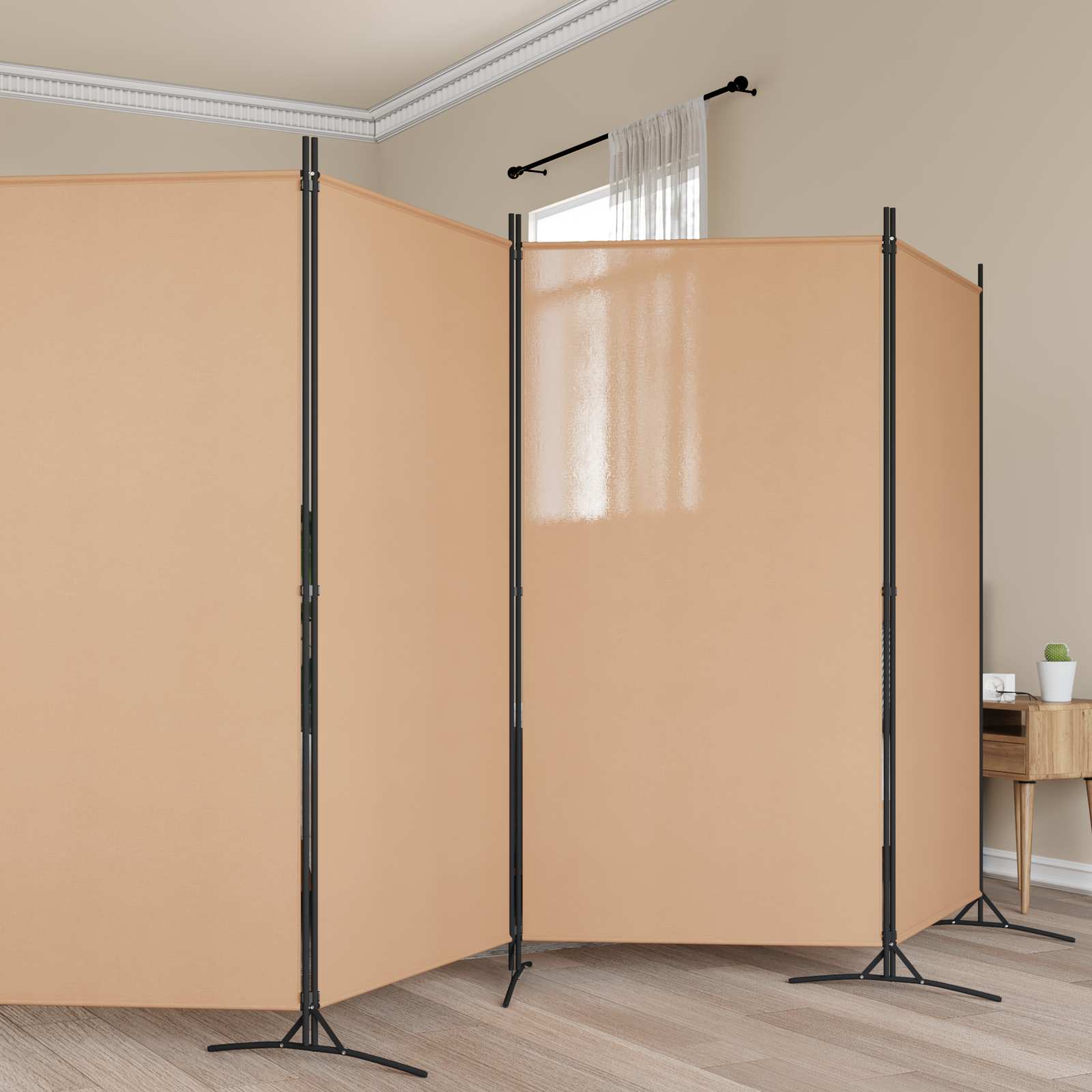 Paravent à 6 panneaux Beige 520 x 180 cm Tissu - XIOS