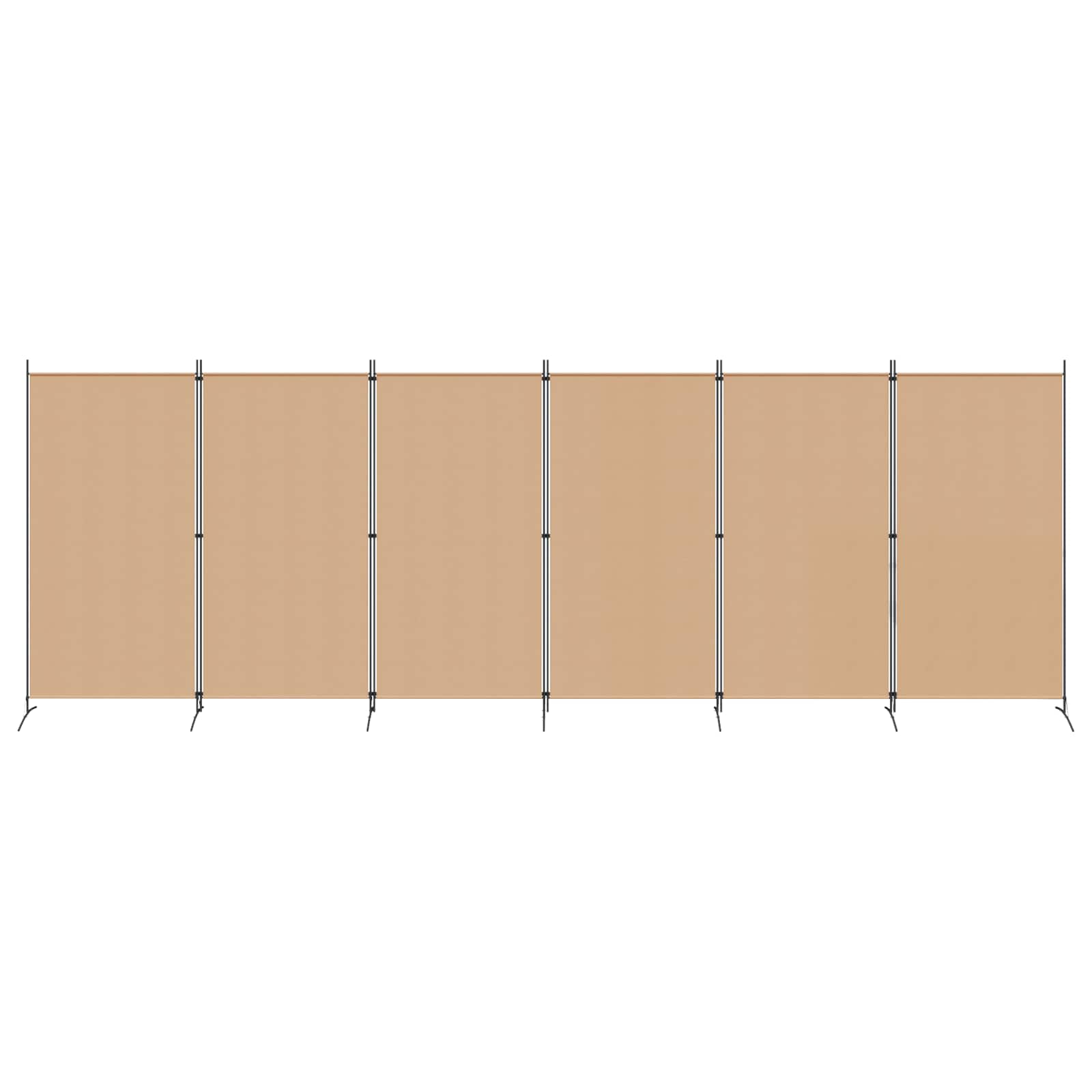 Paravent à 6 panneaux Beige 520 x 180 cm Tissu - XIOS