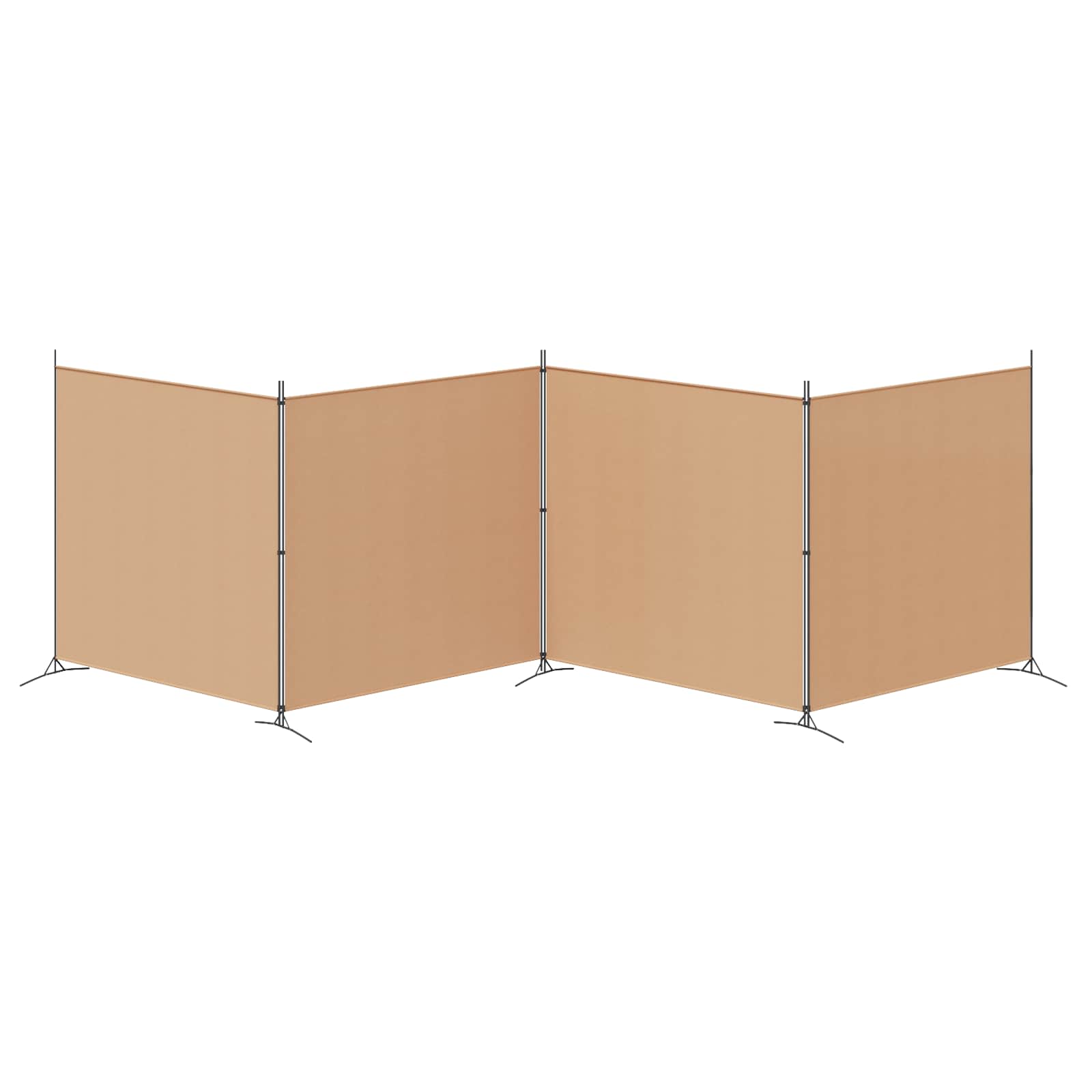 Paravent 4 panneaux Beige 698 x 180 cm Tissu - XIOS