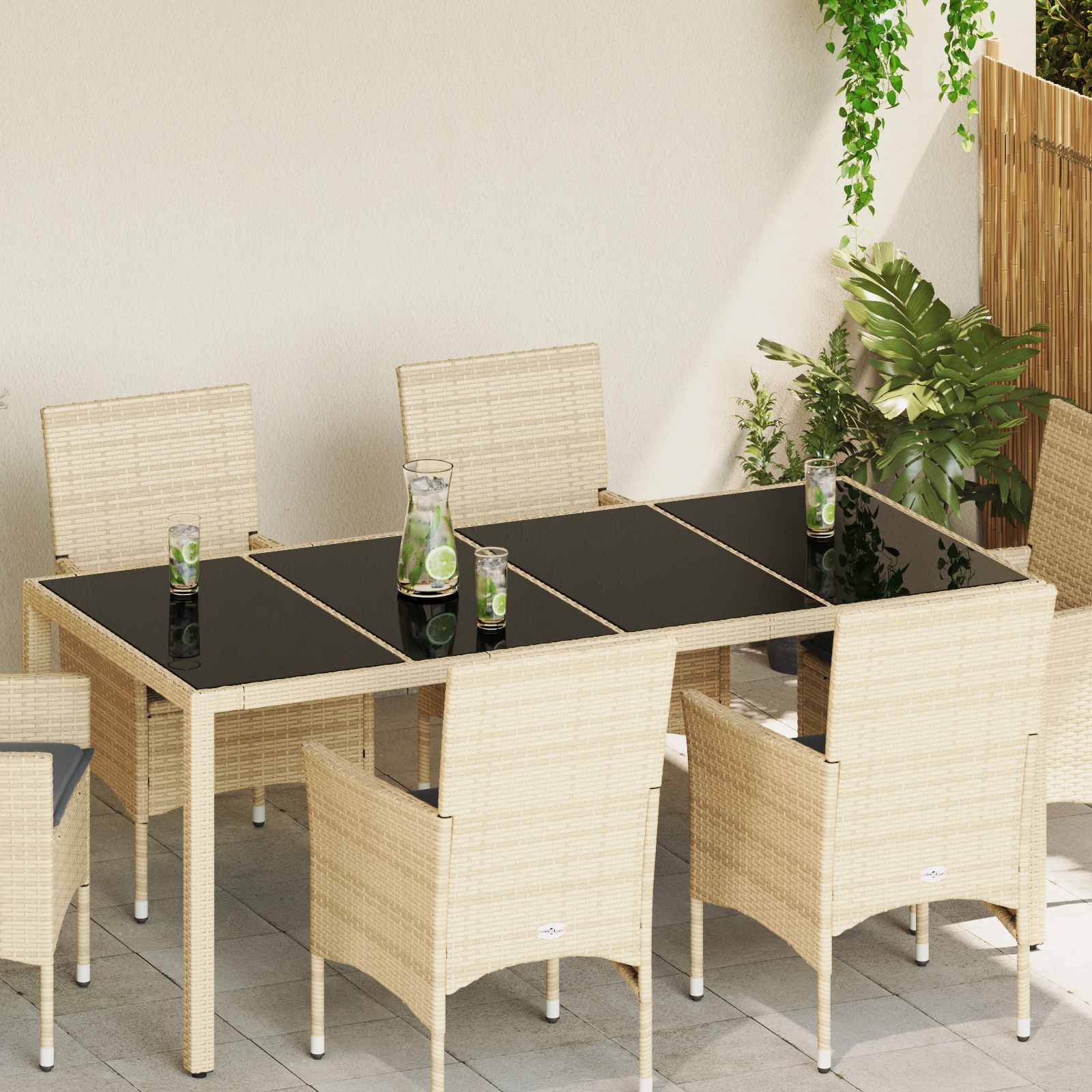 Plateau de table 4 pc Noir Verre - XIOS