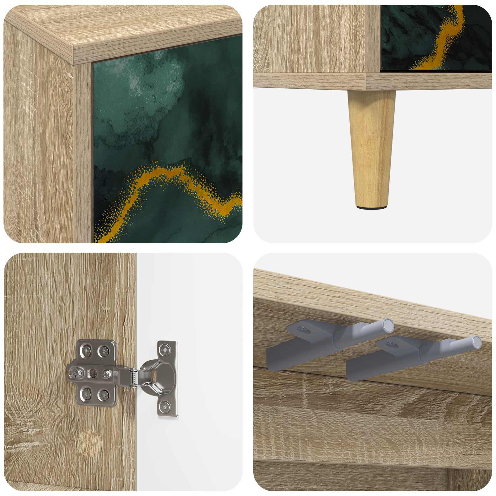 Buffet WIJHE Sonoma 69 x 33 x 75 cm Bois d'ingénierie