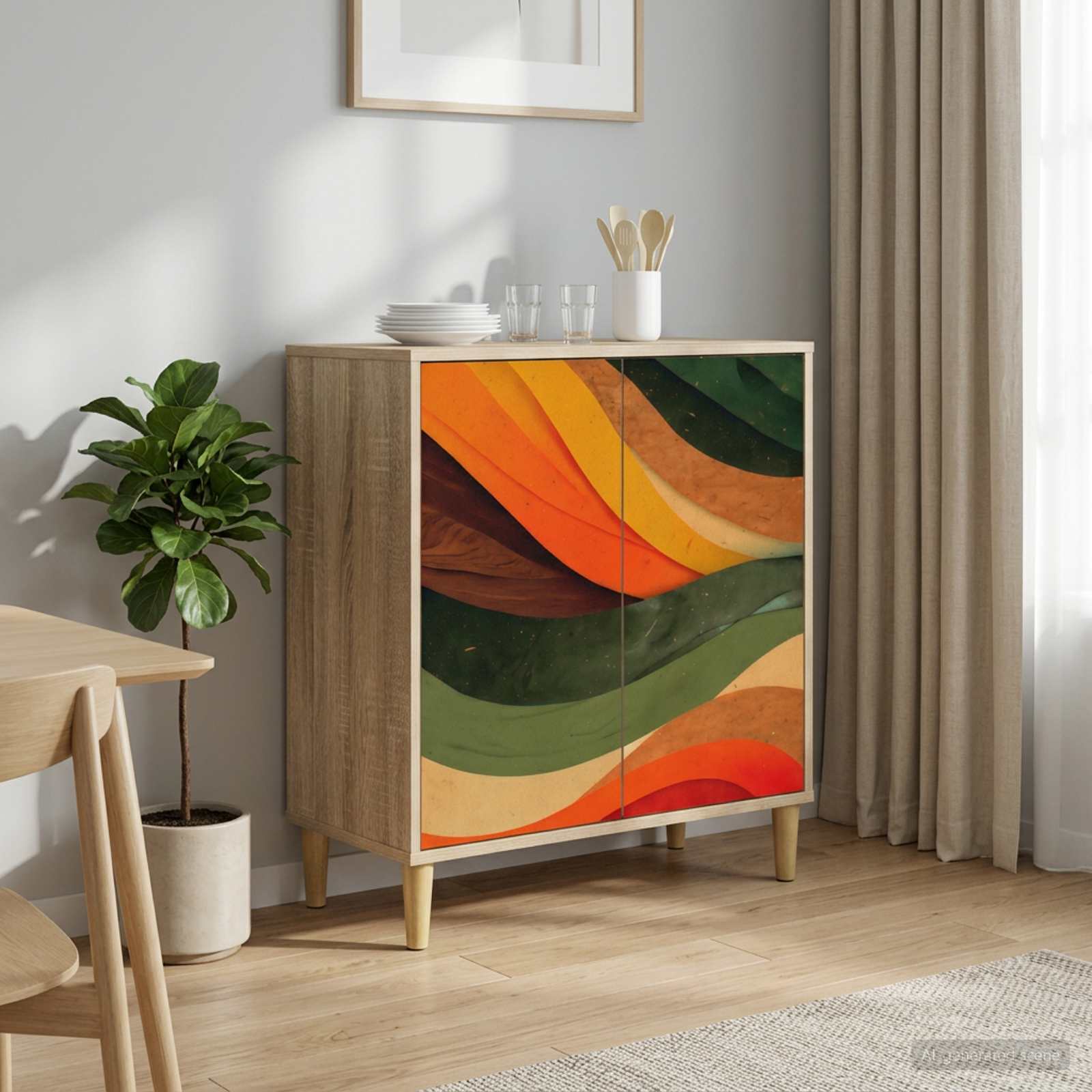 Buffet BONN Sonoma 69 x 33 x 75 cm Bois d'ingénierie