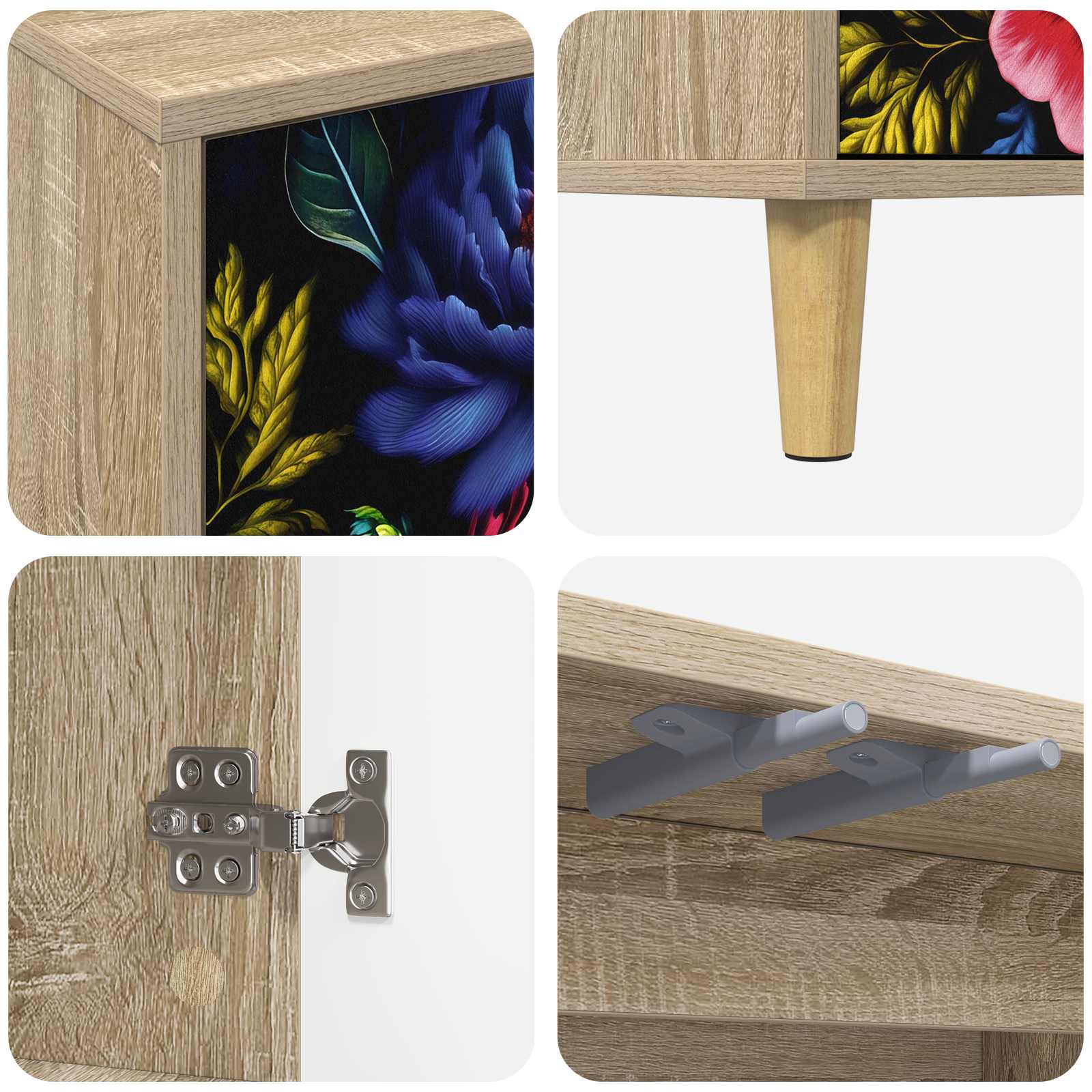 Buffet KIEL Sonoma 69 x 33 x 75 cm Bois d'ingénierie