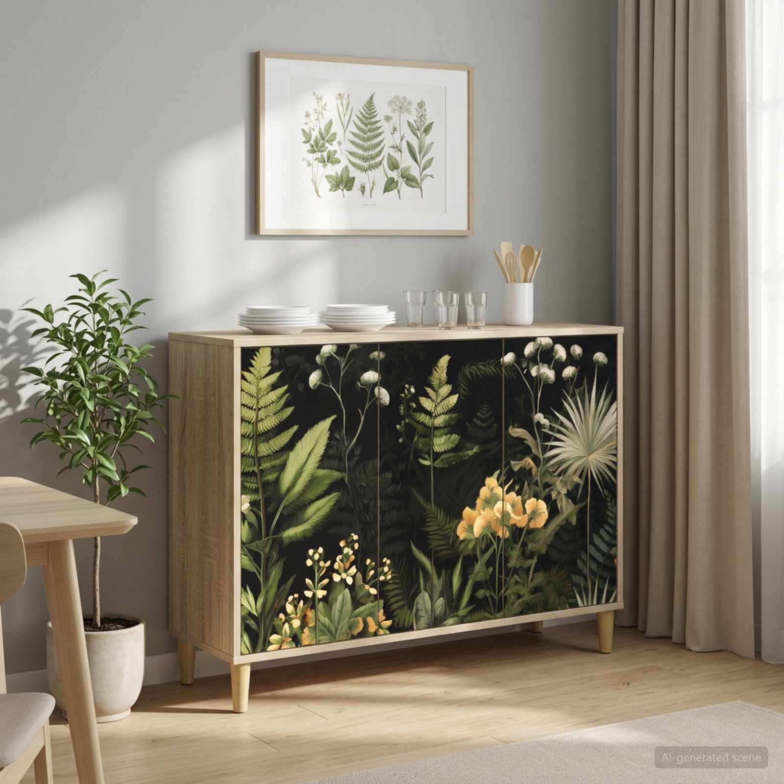 Buffet RHENEN Sonoma 102 x 33 x 75 cm Bois d'ingénierie