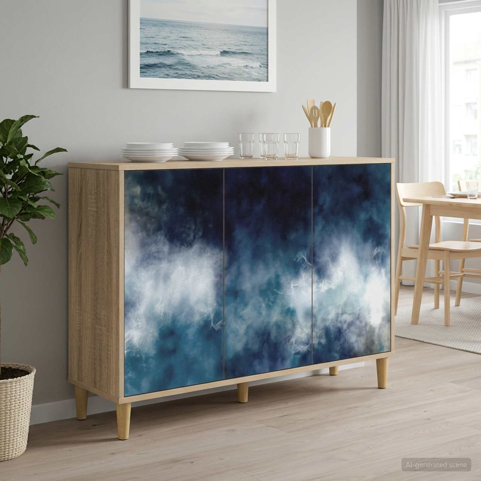 Buffet RAALTE Sonoma 102 x 33 x 75 cm Bois d'ingénierie