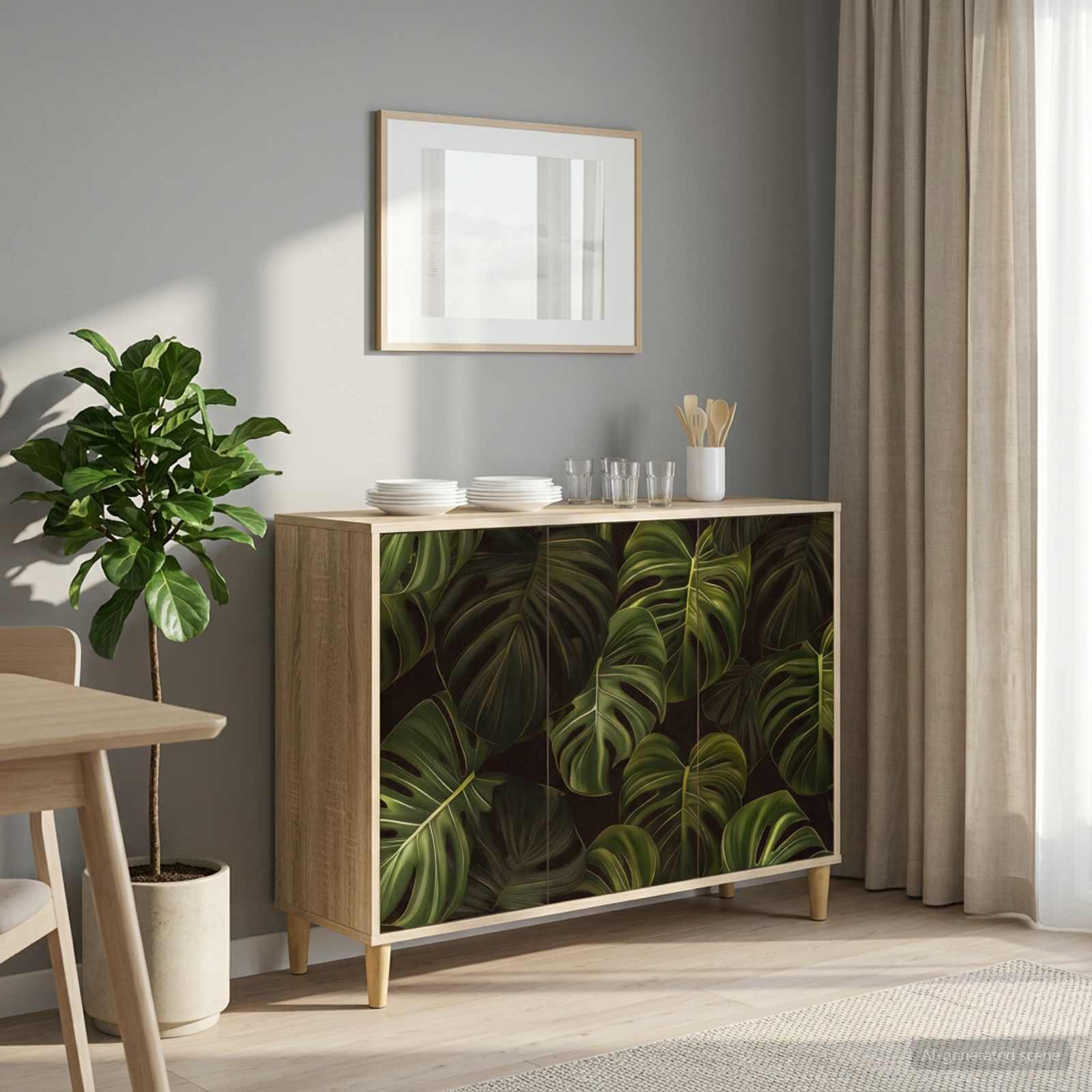 Buffet ELBURG Sonoma 102 x 33 x 75 cm Bois d'ingénierie