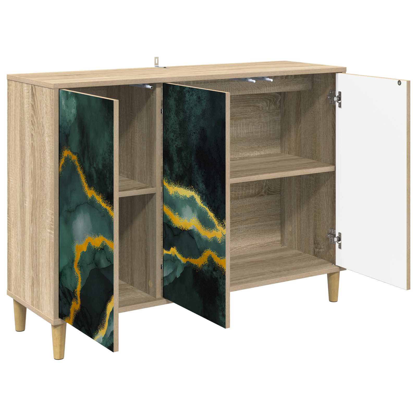 Buffet WIJHE Sonoma 102 x 33 x 75 cm Bois d'ingénierie