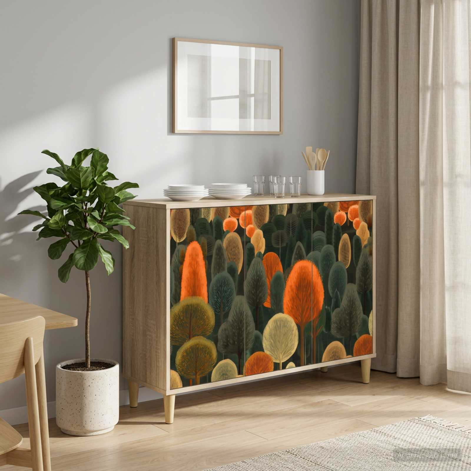 Buffet ZAANDAM Sonoma 102 x 33 x 75 cm Bois d'ingénierie