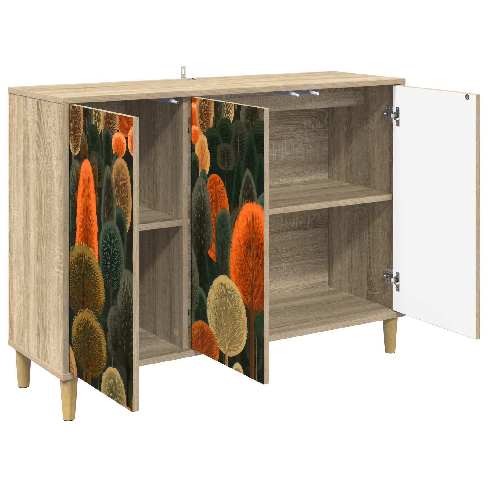Buffet ZAANDAM Sonoma 102 x 33 x 75 cm Bois d'ingénierie
