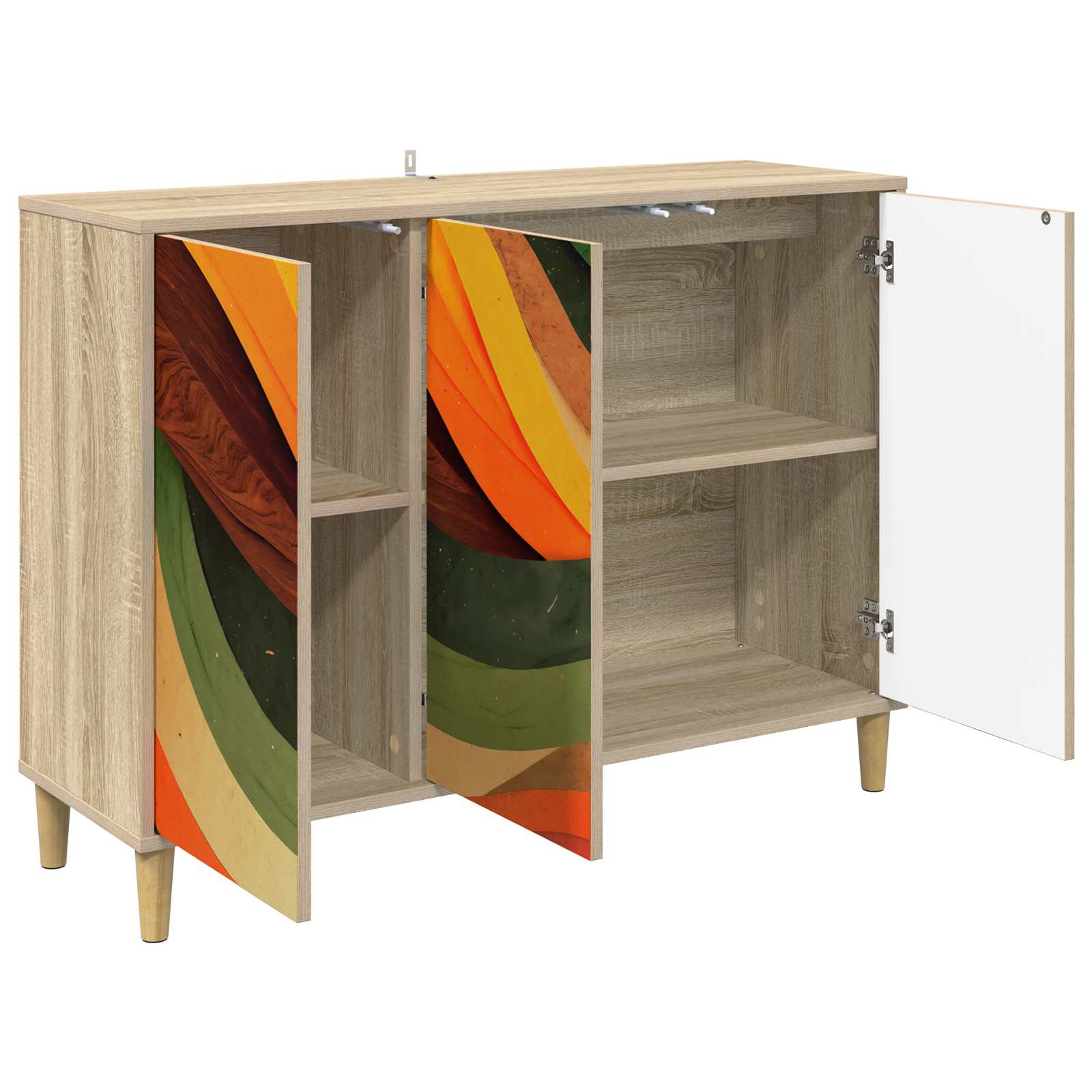 Buffet BONN Sonoma 102 x 33 x 75 cm Bois d'ingénierie