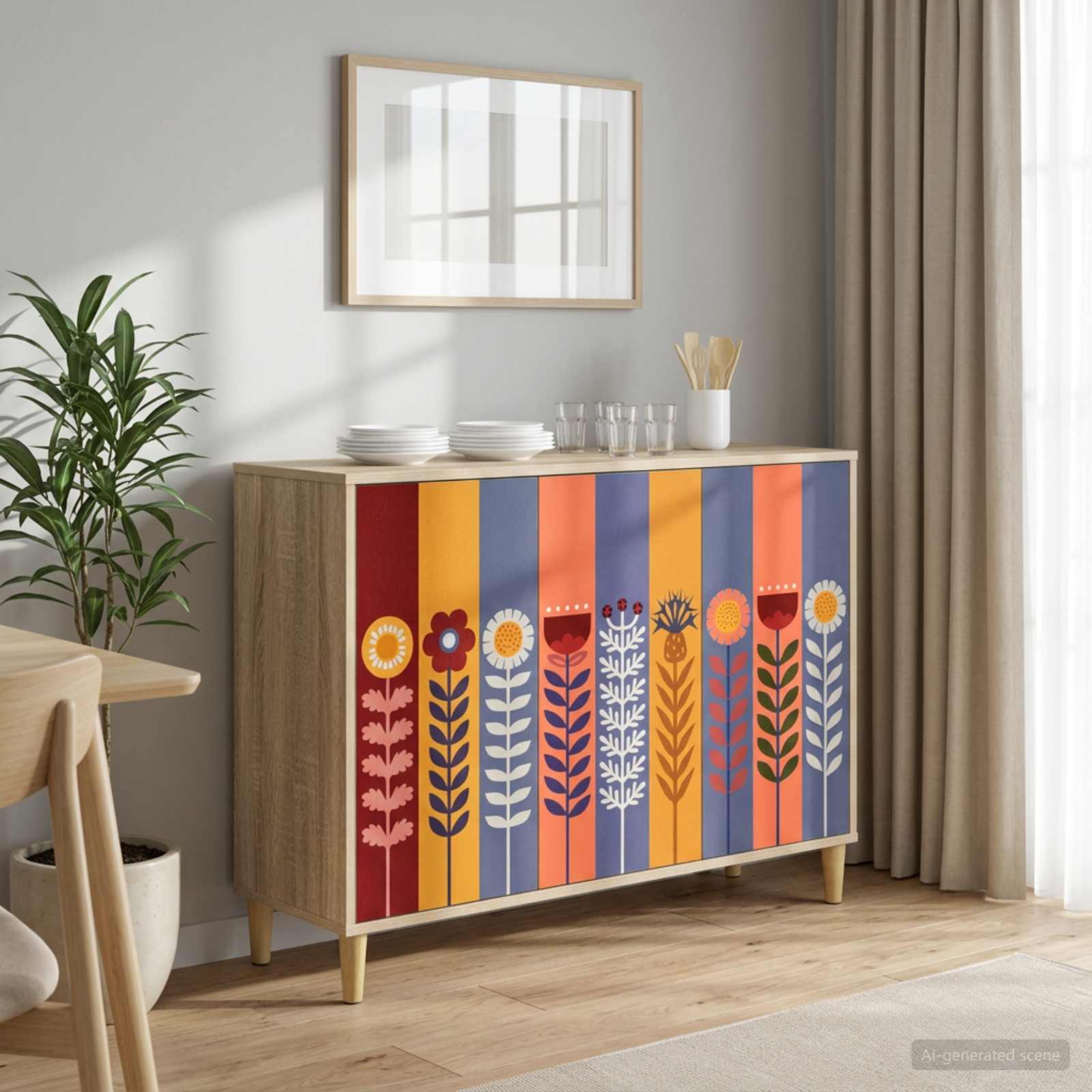 Buffet ESSEN Sonoma 102 x 33 x 75 cm Bois d'ingénierie