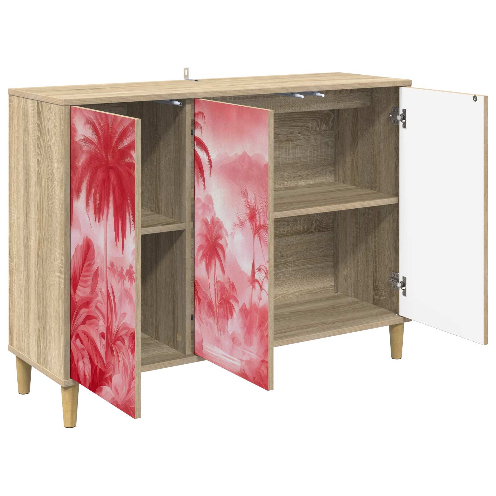 Buffet AACHEN Sonoma 102 x 33 x 75 cm Bois d'ingénierie