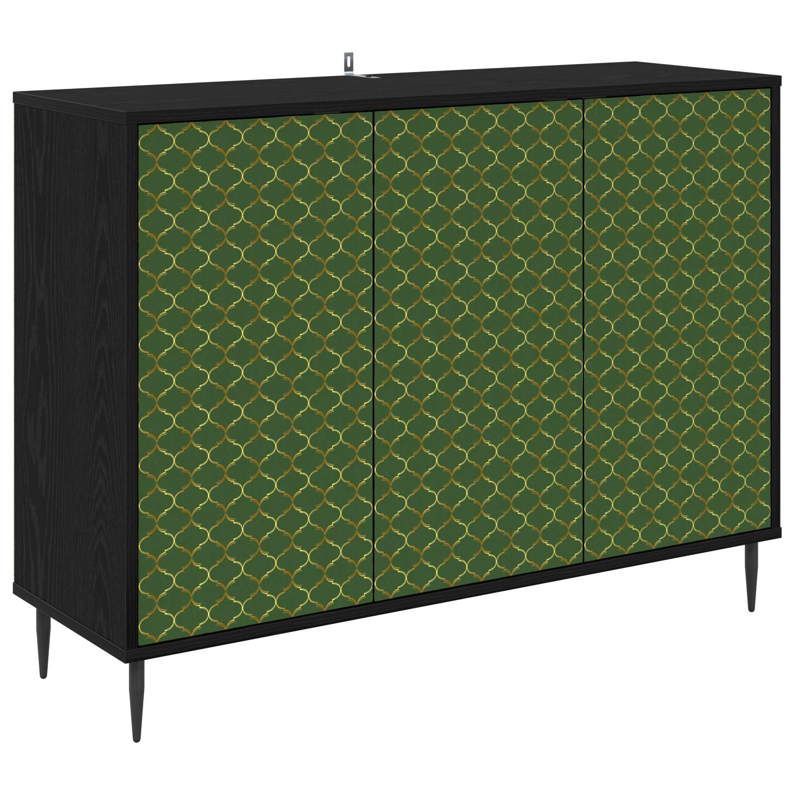 Buffet GELEEN Chêne noir 102 x 33 x 76 cm Bois d'ingénierie