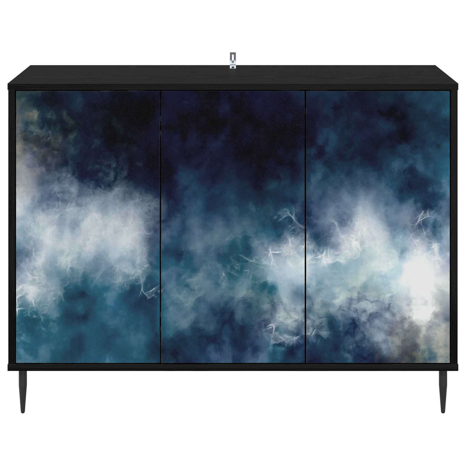 Buffet RAALTE Chêne noir 102 x 33 x 76 cm Bois d'ingénierie