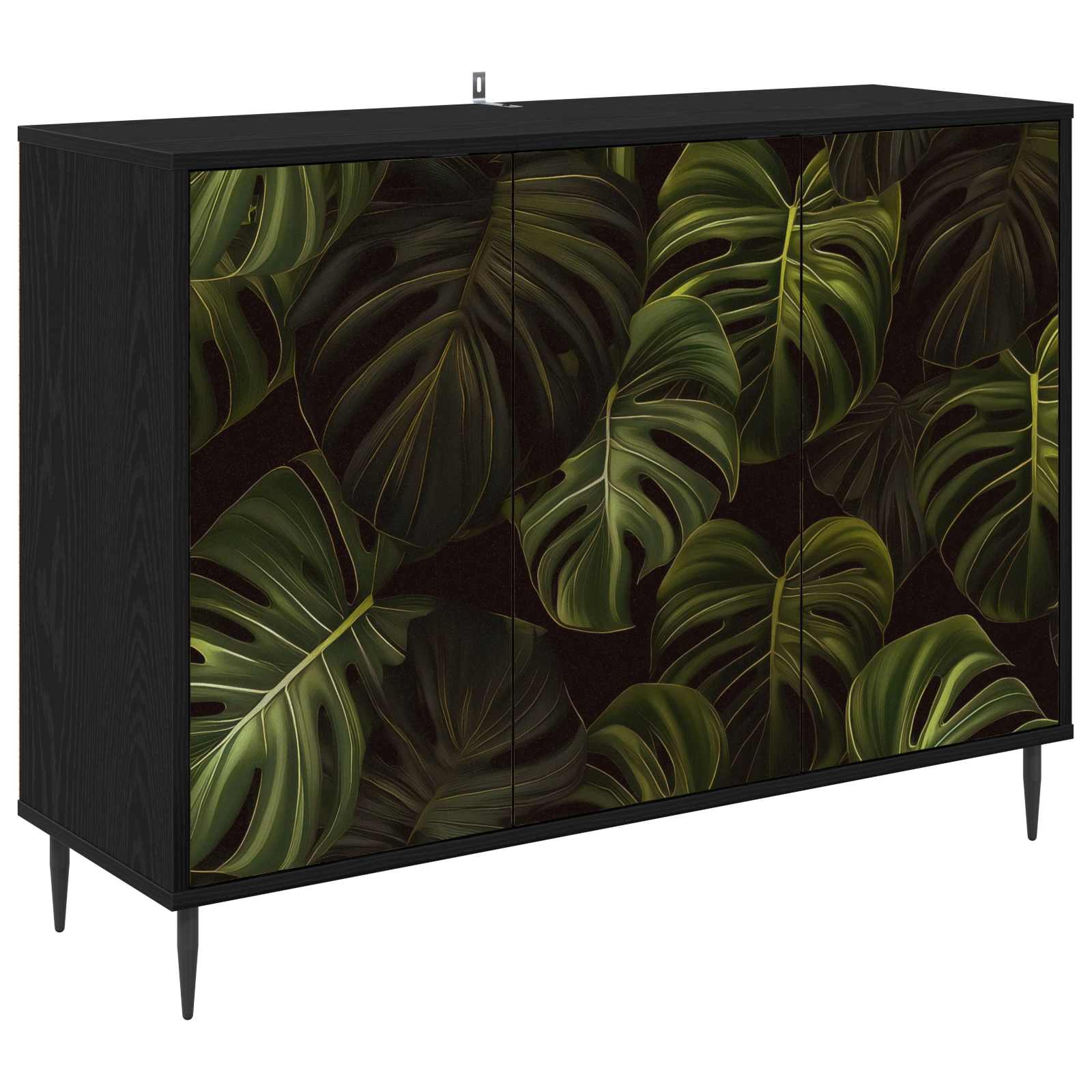 Buffet ELBURG Chêne noir 102 x 33 x 76 cm Bois d'ingénierie