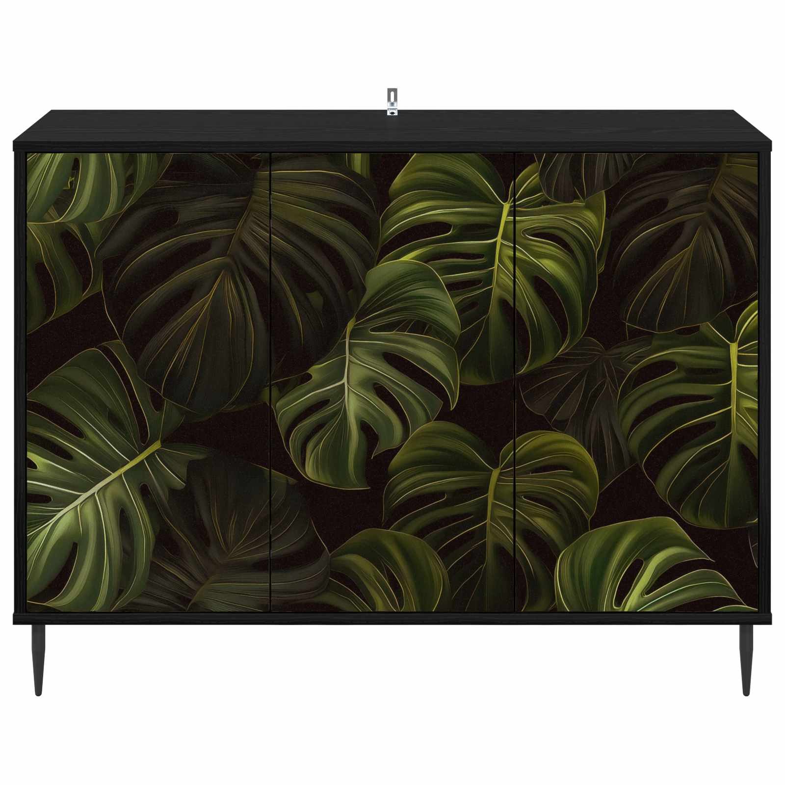 Buffet ELBURG Chêne noir 102 x 33 x 76 cm Bois d'ingénierie
