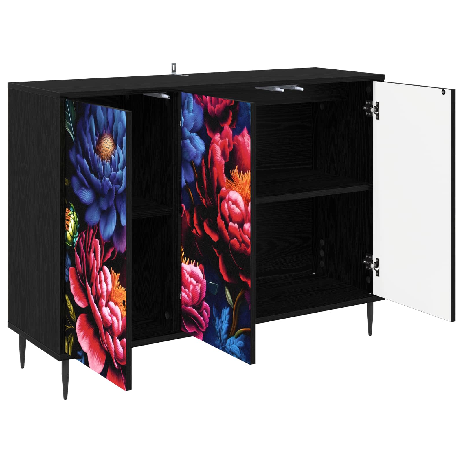 Buffet KIEL Chêne noir 102 x 33 x 76 cm Bois d'ingénierie