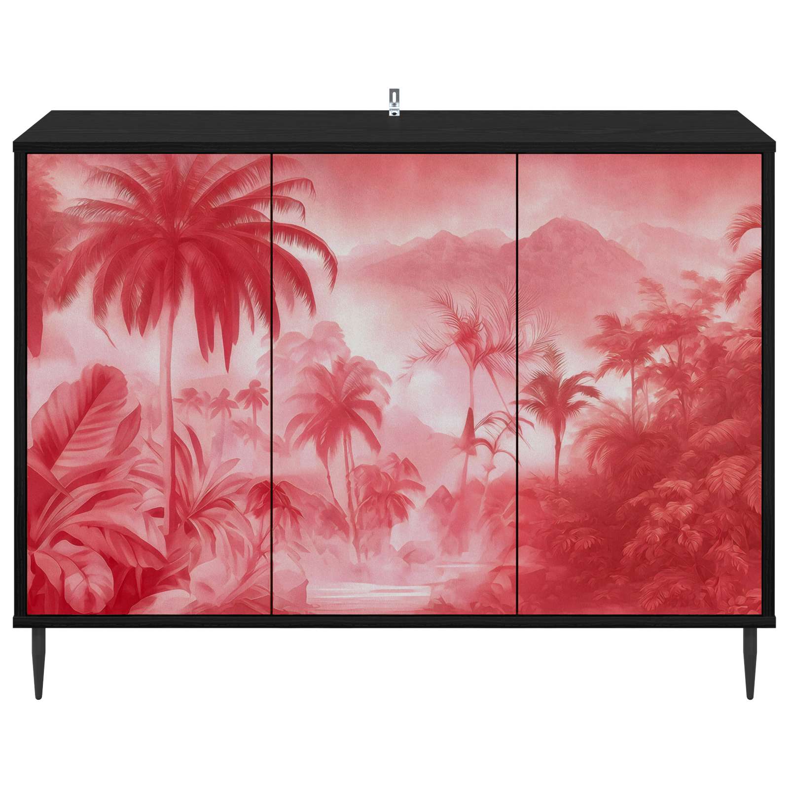 Buffet AACHEN Chêne noir 102 x 33 x 76 cm Bois d'ingénierie