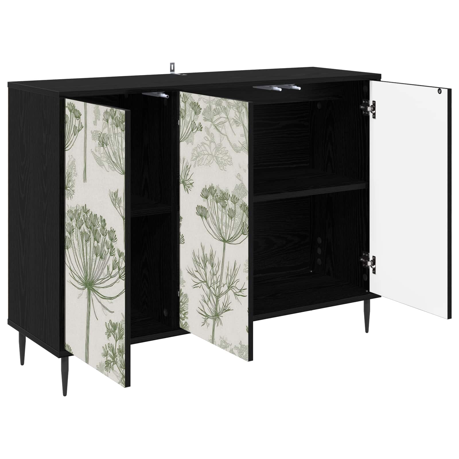 Buffet GOTHA Chêne noir 102 x 33 x 76 cm Bois d'ingénierie