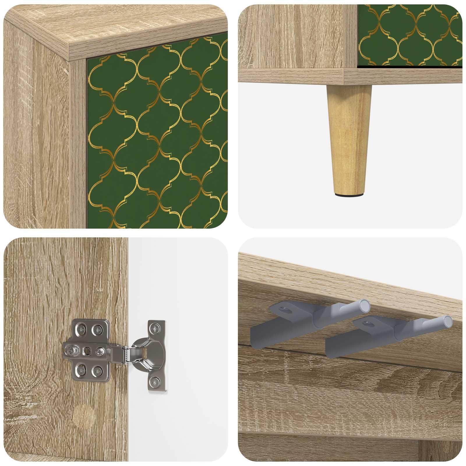 Meuble TV GELEEN 69 x 33 x 50 cm Sonoma Bois d'ingénierie
