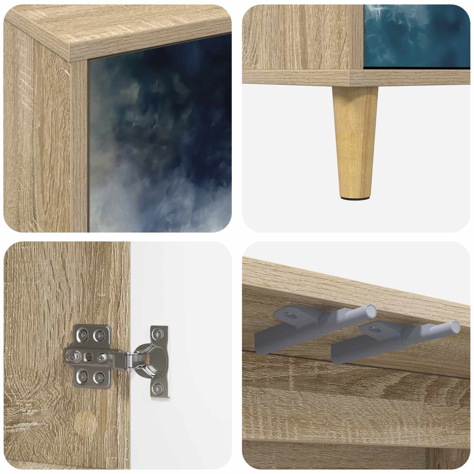 Meuble TV RAALTE 69 x 33 x 50 cm Sonoma Bois d'ingénierie
