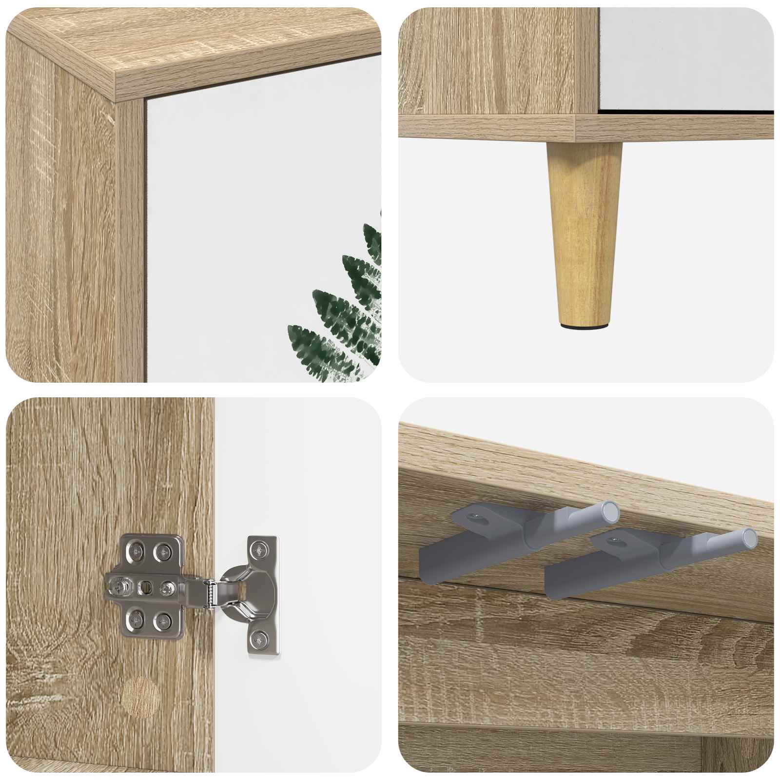 Meuble TV HANAU 69 x 33 x 50 cm Sonoma Bois d'ingénierie