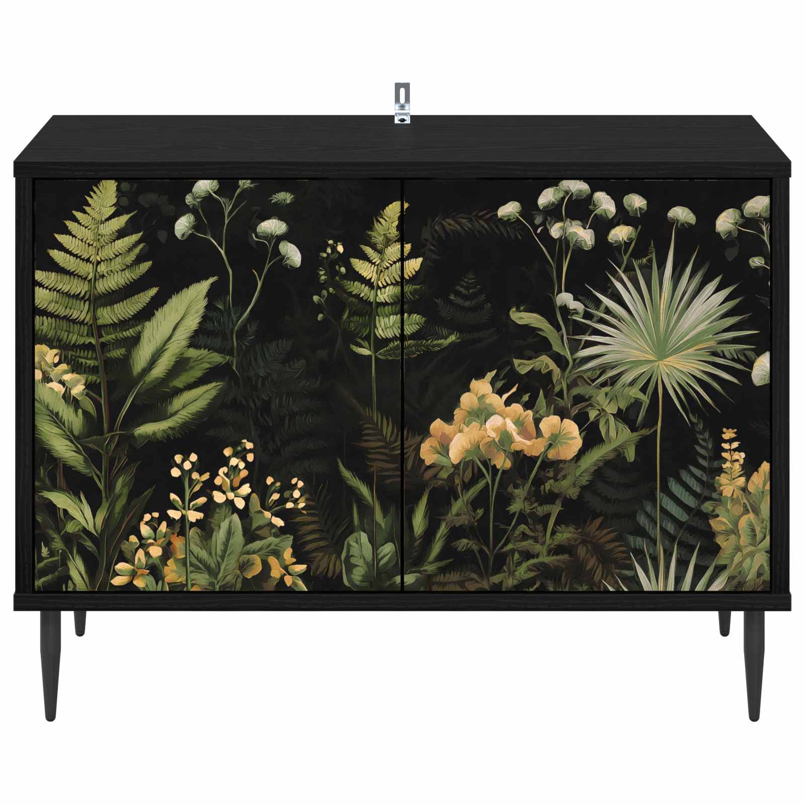 Meuble TV RHENEN 69 x 33 x 50,5 cm Chêne noir Bois d'ingénierie