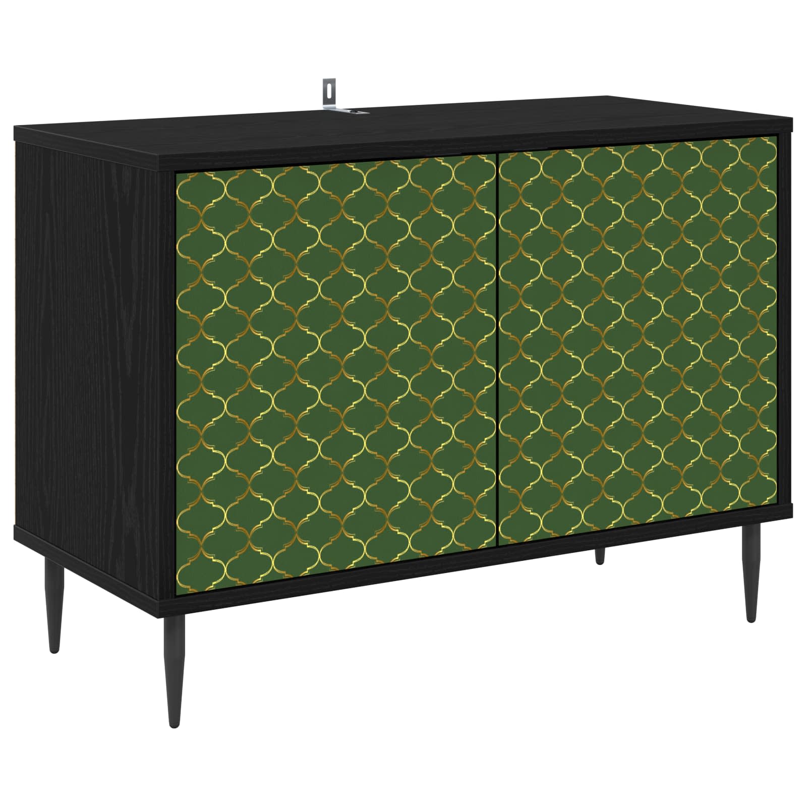 Meuble TV GELEEN 69 x 33 x 50,5 cm Chêne noir Bois d'ingénierie