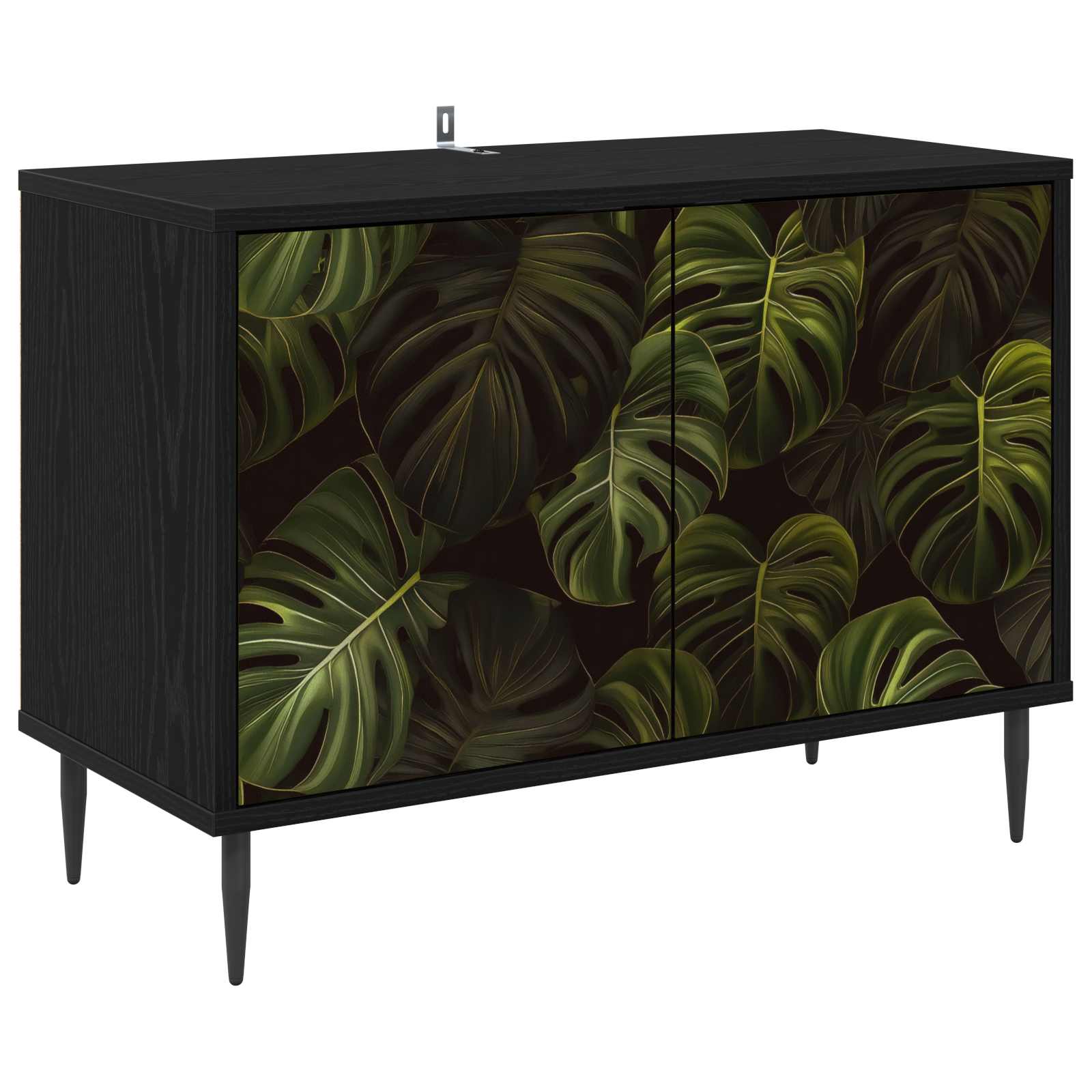 Meuble TV ELBURG 69 x 33 x 50,5 cm Chêne noir Bois d'ingénierie