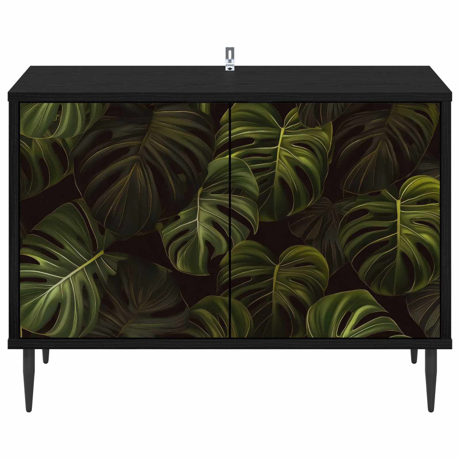Meuble TV ELBURG 69 x 33 x 50,5 cm Chêne noir Bois d'ingénierie
