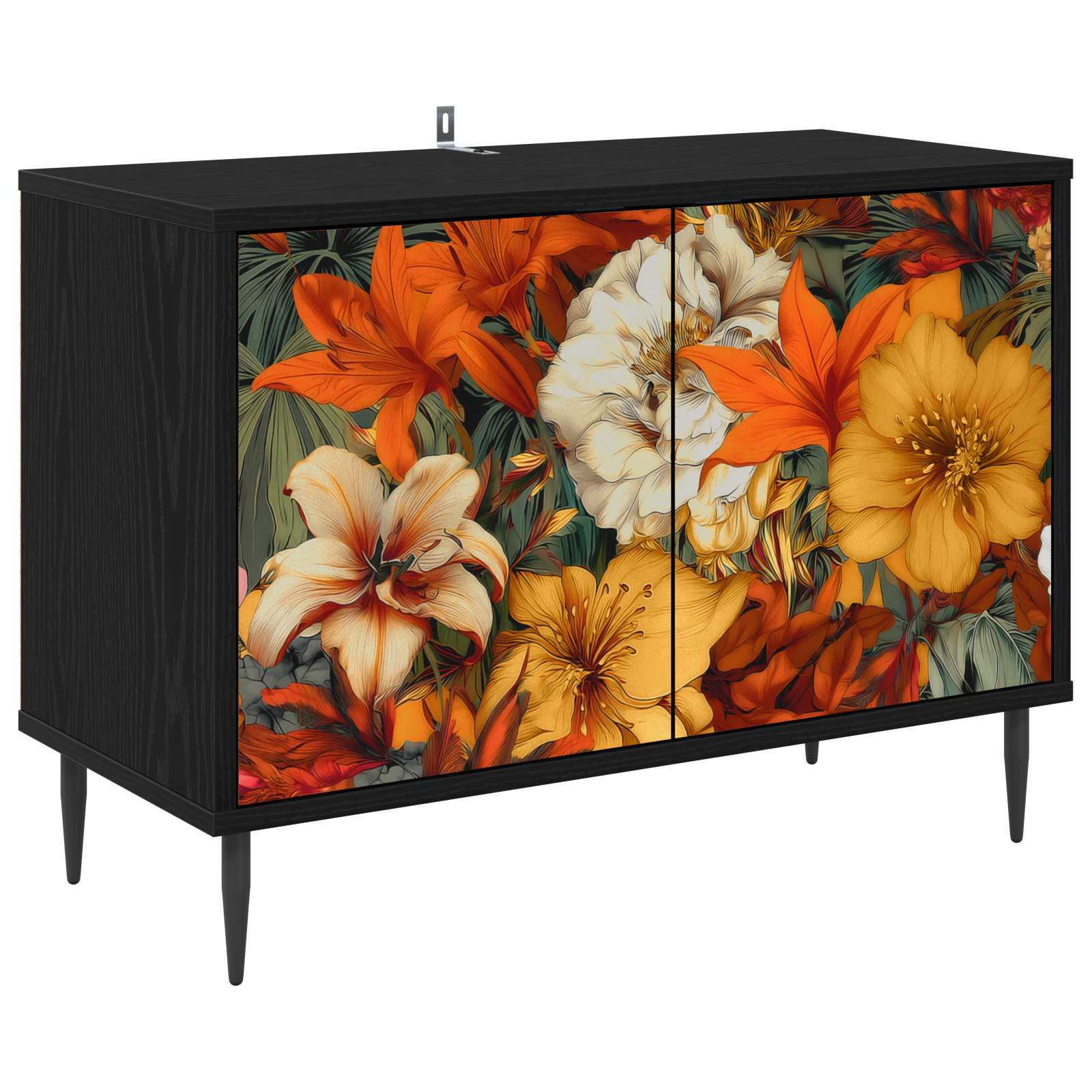 Meuble TV GENNEP 69 x 33 x 50,5 cm Chêne noir Bois d'ingénierie
