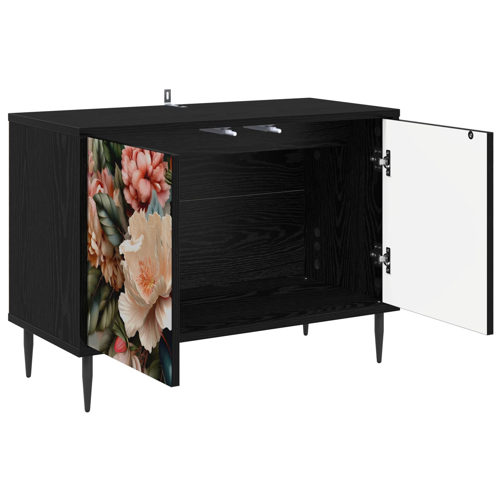 Meuble TV BORNE 69 x 33 x 50,5 cm Chêne noir Bois d'ingénierie