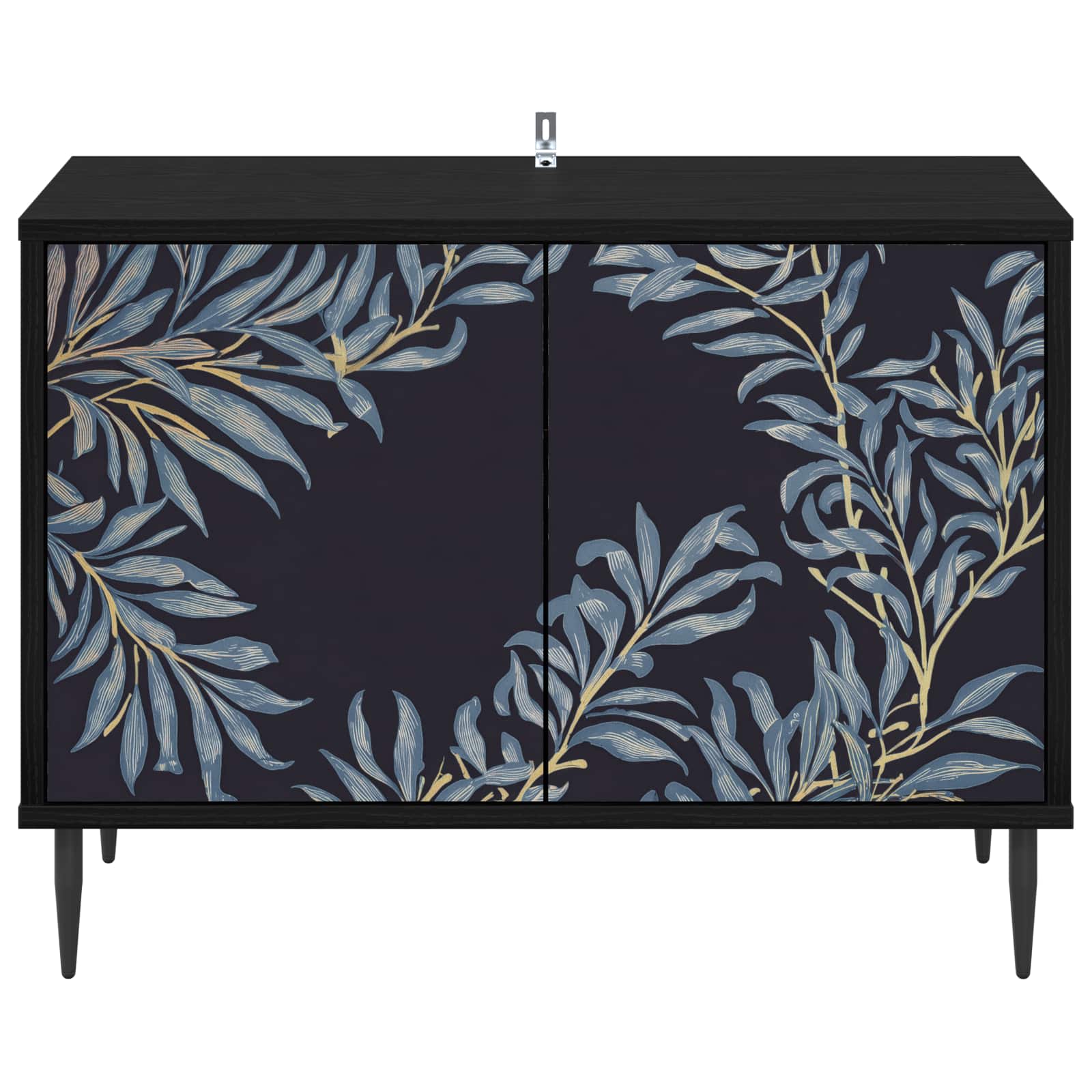Meuble TV DOKKUM 69 x 33 x 50,5 cm Chêne noir Bois d'ingénierie