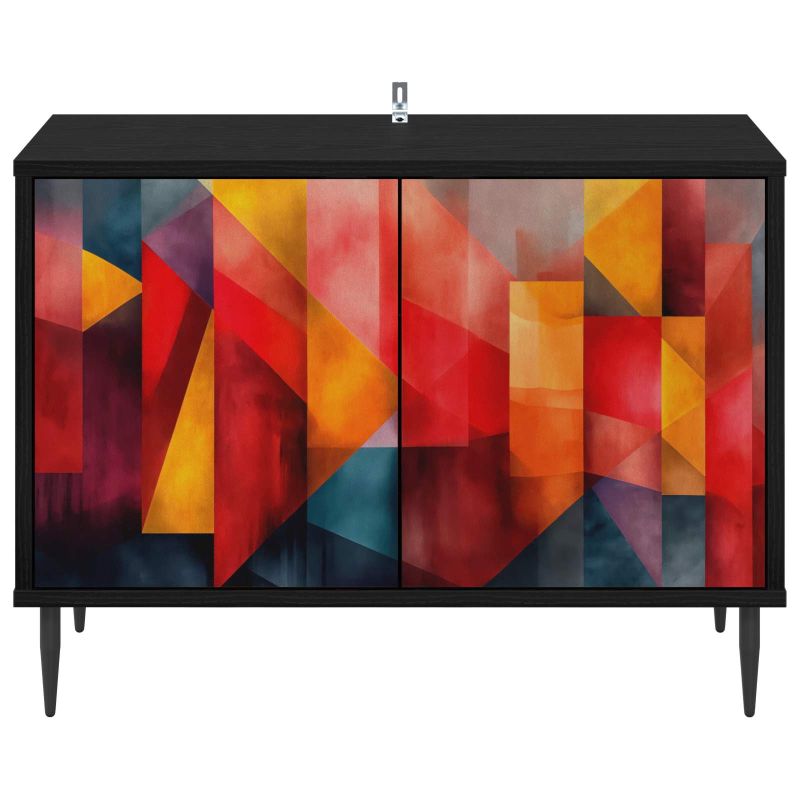 Meuble TV HEESCH 69 x 33 x 50,5 cm Chêne noir Bois d'ingénierie