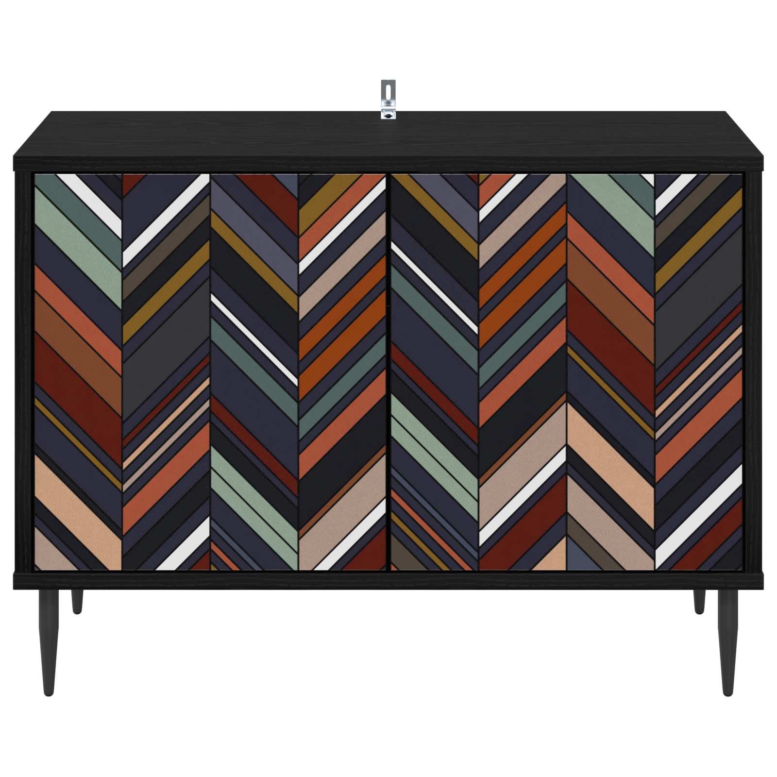 Meuble TV OMMEN 69 x 33 x 50,5 cm Chêne noir Bois d'ingénierie