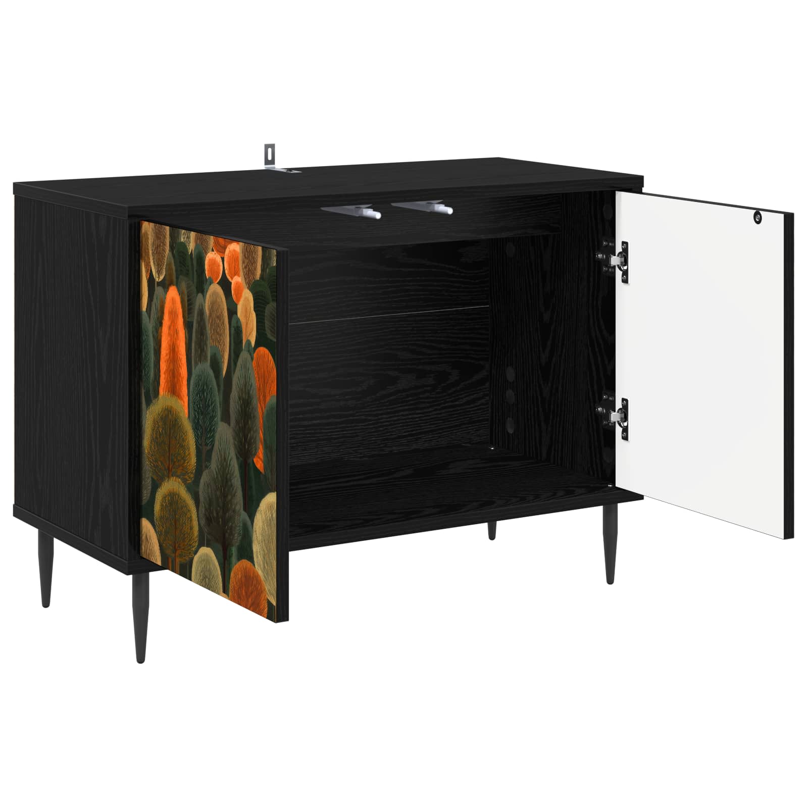 Meuble TV ZAANDAM 69 x 33 x 50,5 cm Chêne noir