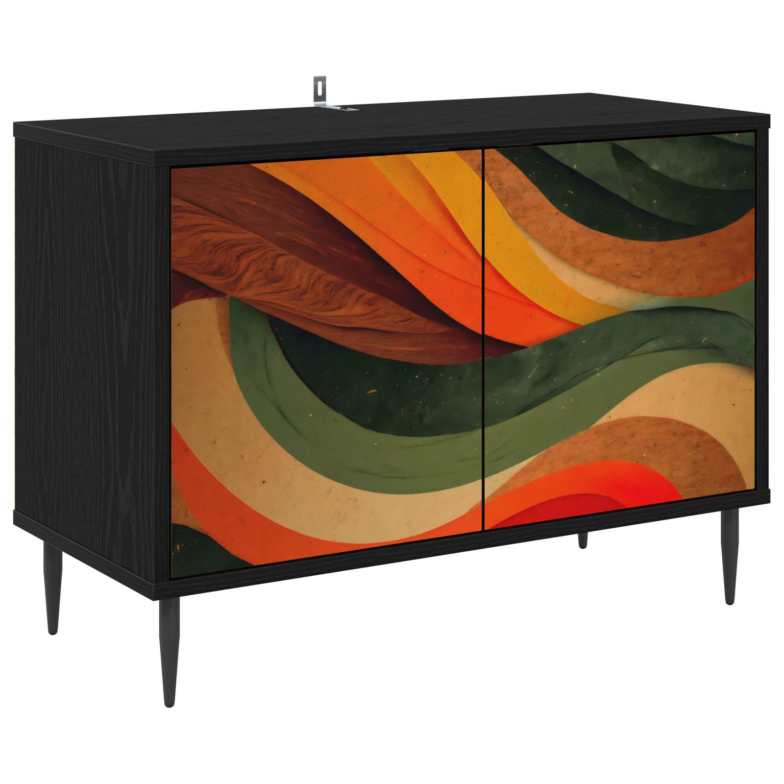 Meuble TV BONN 69 x 33 x 50,5 cm Chêne noir Bois d'ingénierie