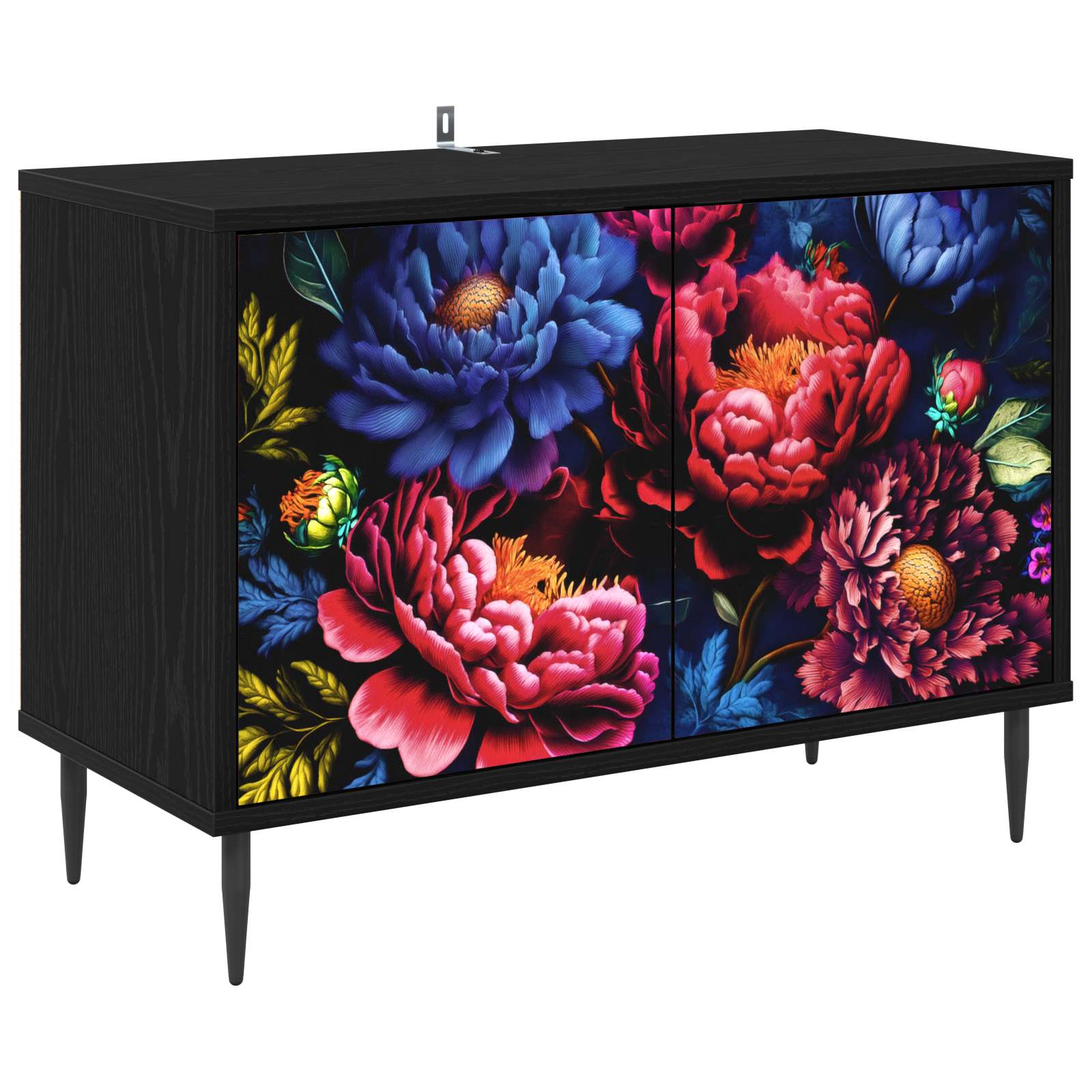 Meuble TV KIEL 69 x 33 x 50,5 cm Chêne noir Bois d'ingénierie