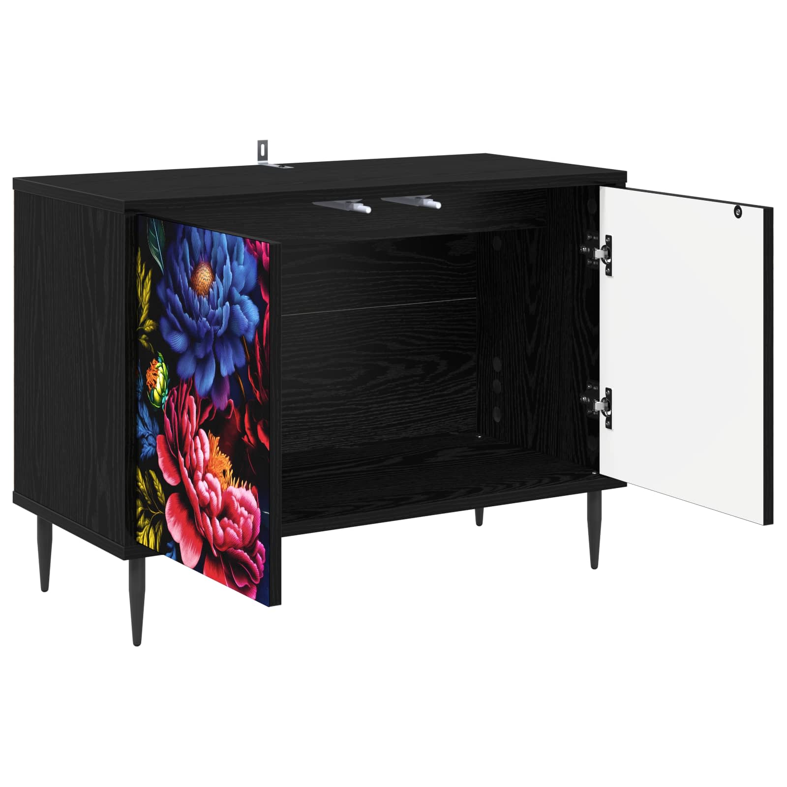 Meuble TV KIEL 69 x 33 x 50,5 cm Chêne noir Bois d'ingénierie