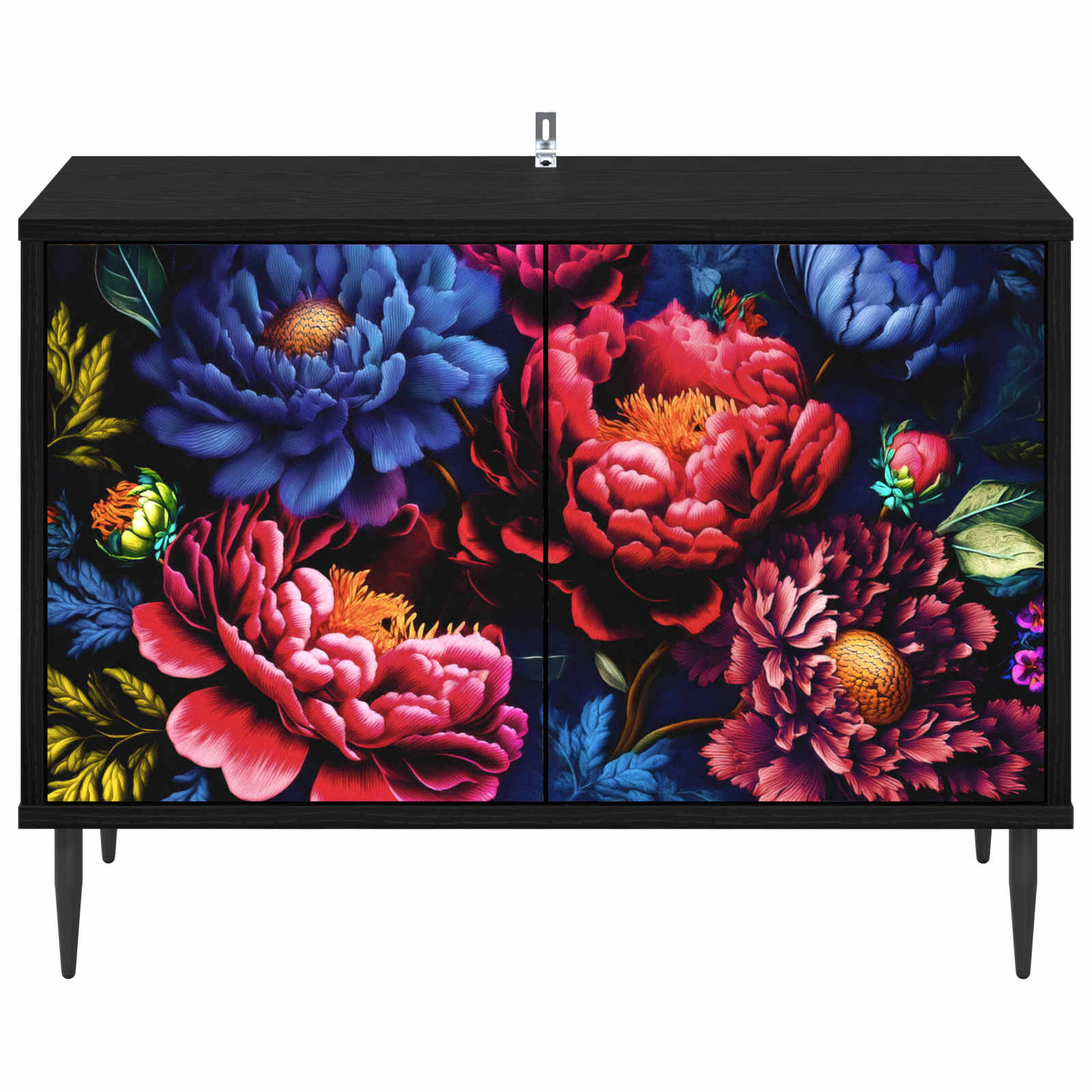 Meuble TV KIEL 69 x 33 x 50,5 cm Chêne noir Bois d'ingénierie