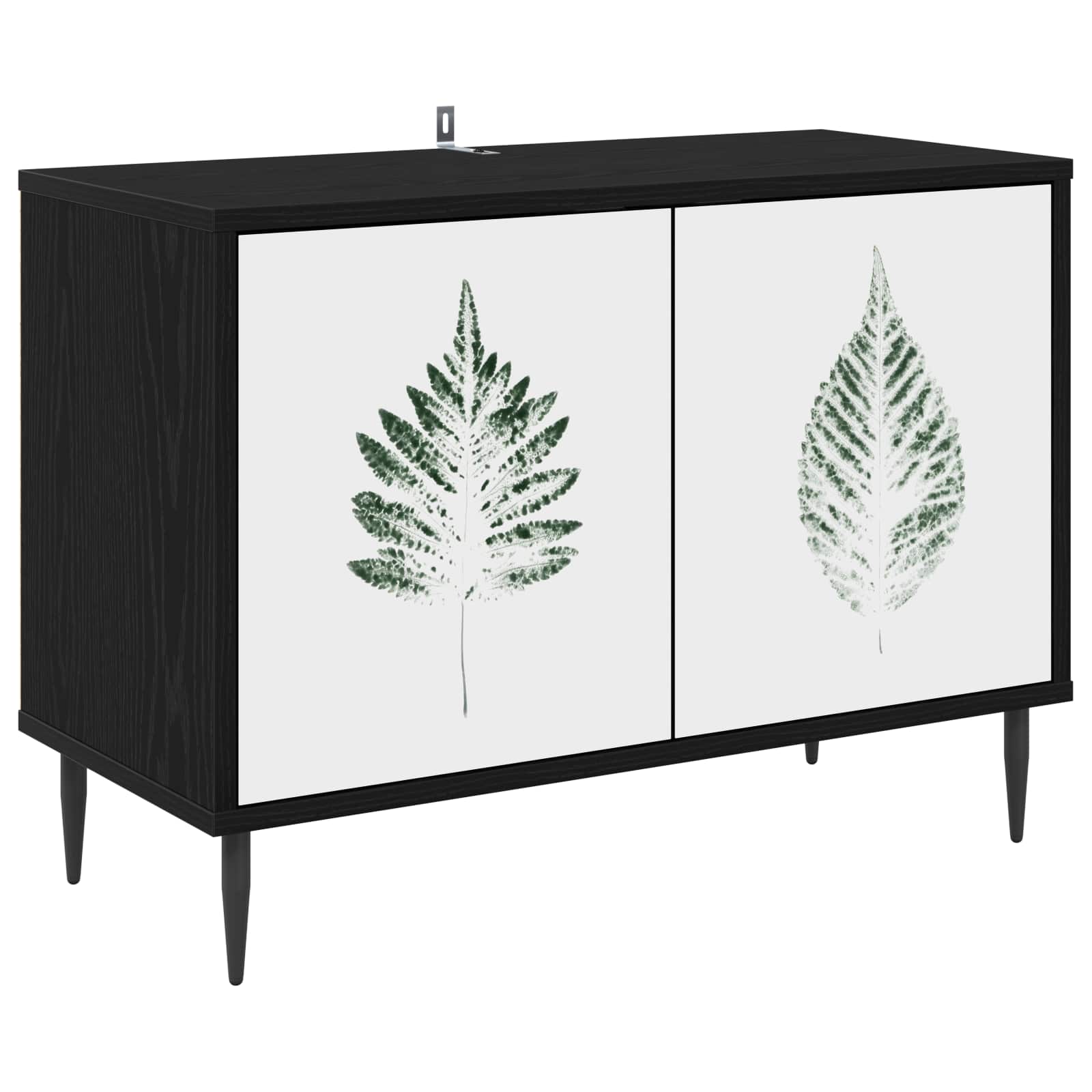 Meuble TV HANAU 69 x 33 x 50,5 cm Chêne noir Bois d'ingénierie