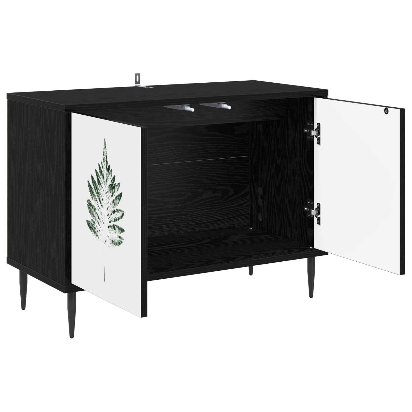 Meuble TV HANAU 69 x 33 x 50,5 cm Chêne noir Bois d'ingénierie