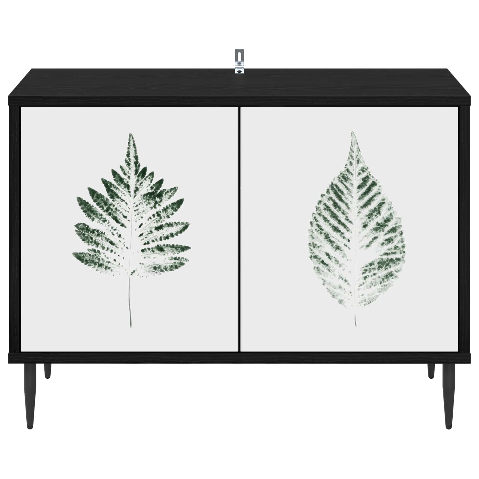 Meuble TV HANAU 69 x 33 x 50,5 cm Chêne noir Bois d'ingénierie