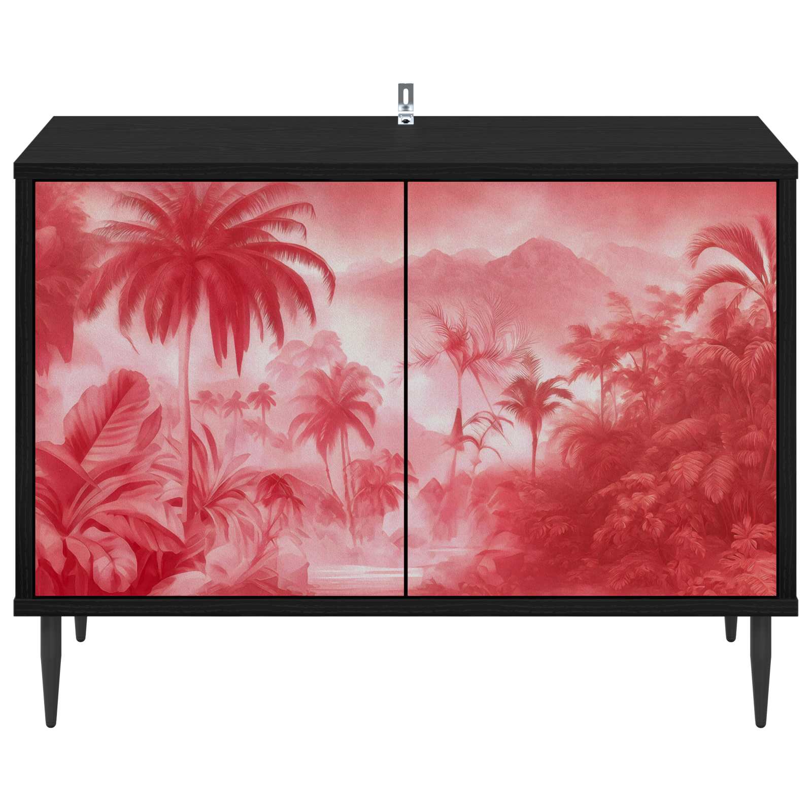 Meuble TV AACHEN 69 x 33 x 50,5 cm Chêne noir Bois d'ingénierie